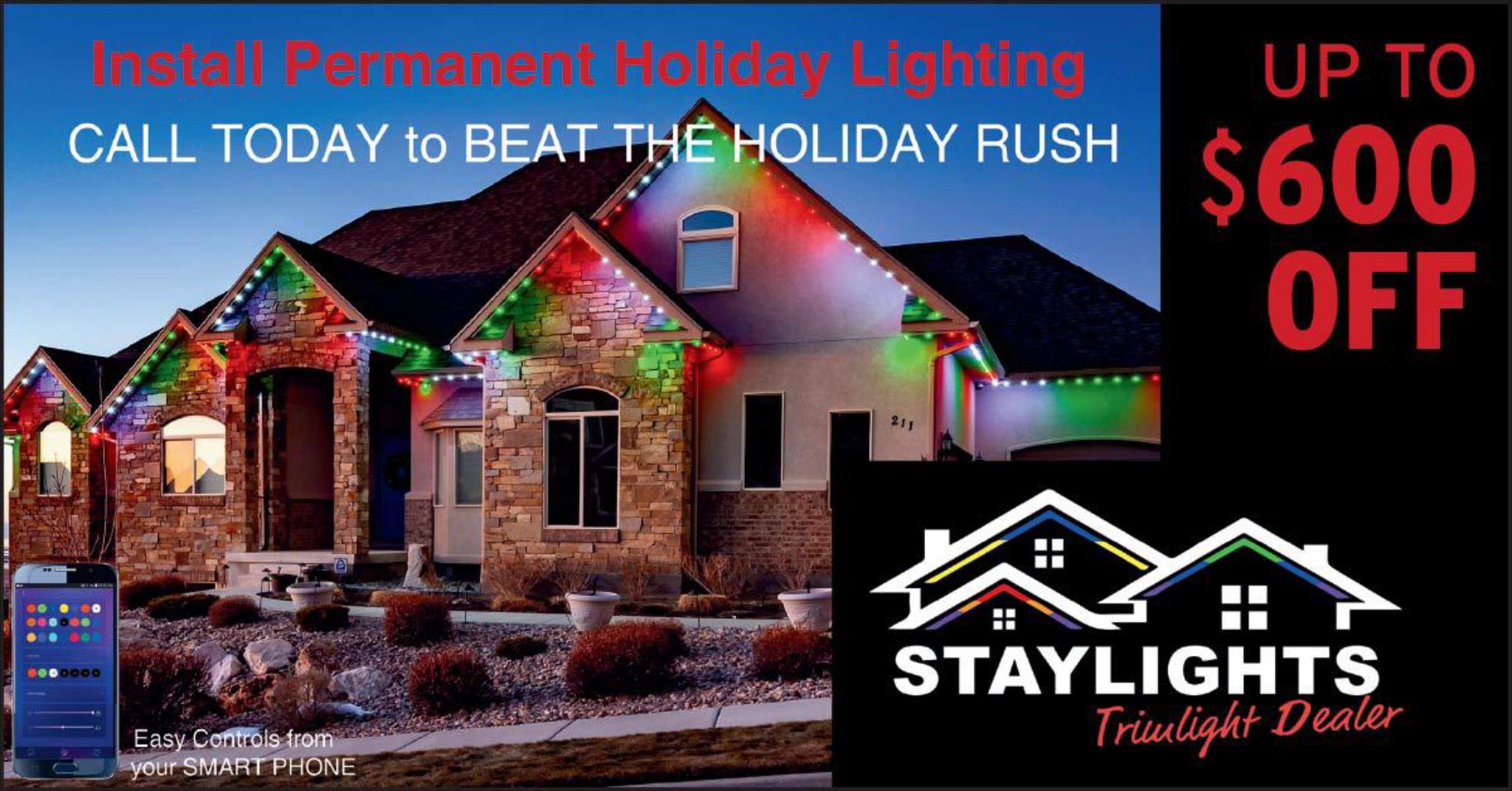 Staylights Facebook ad: Professionally Installed PERMANENT Programmable…