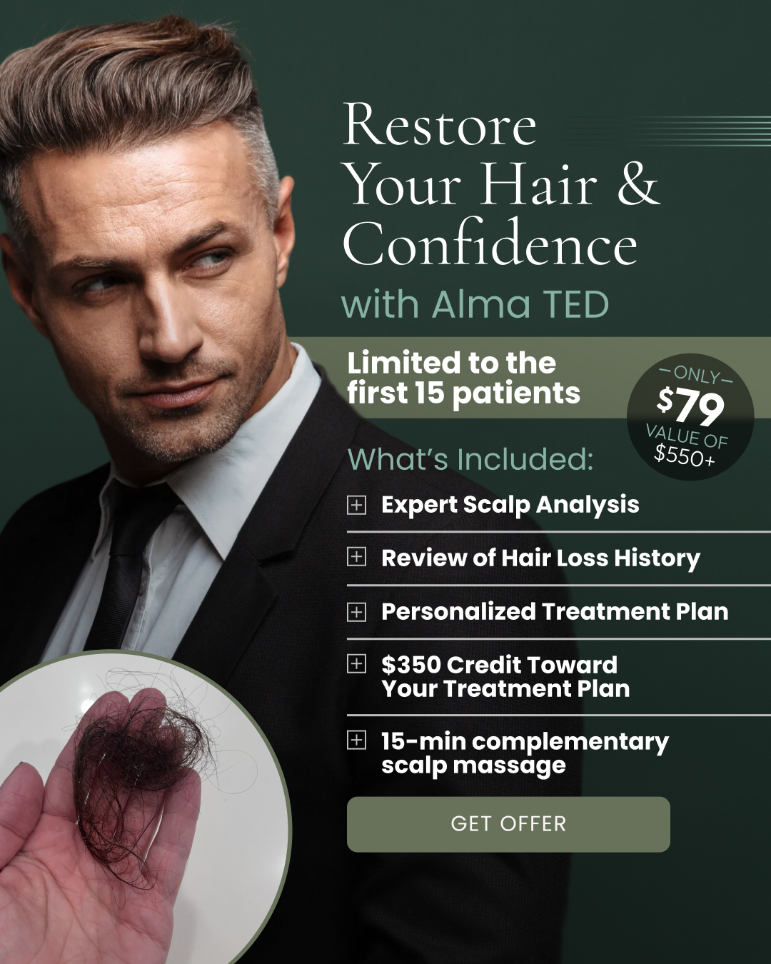 The Renewal Room Facebook ad: The NEW way of reversing hair loss…