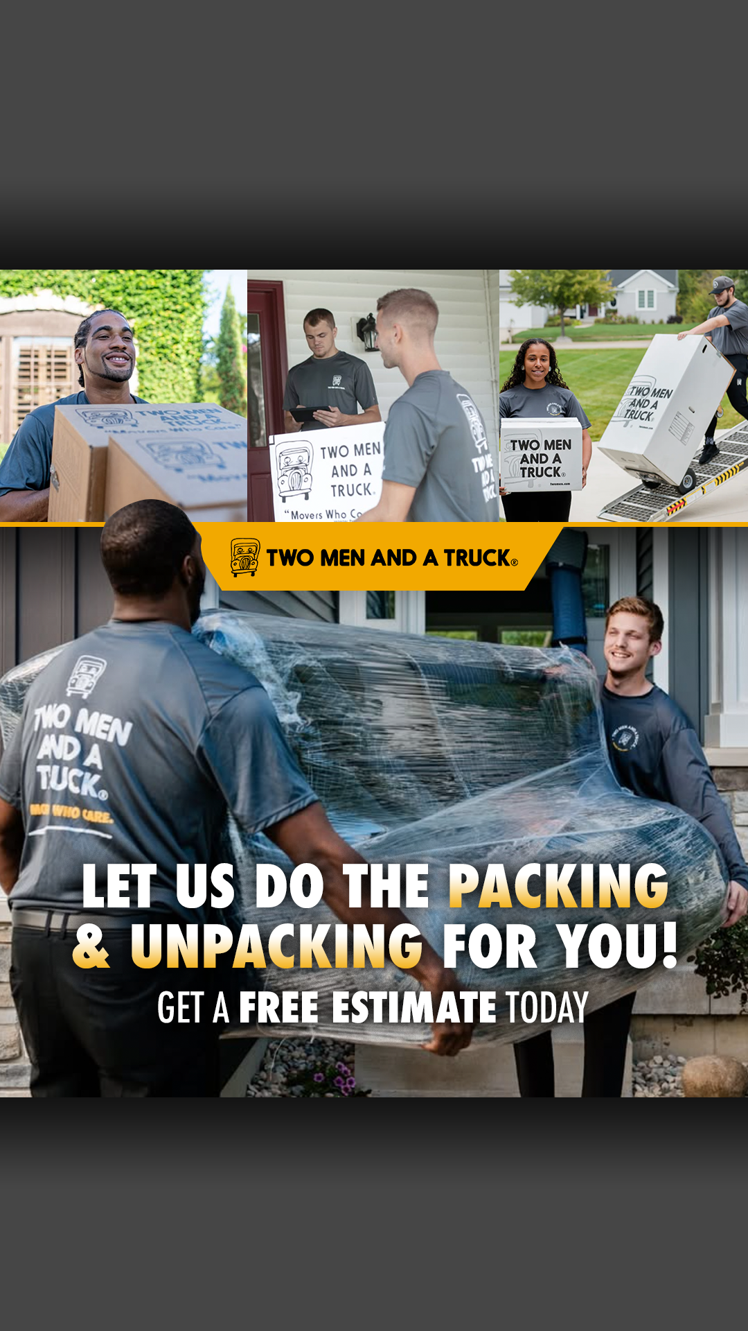TWO MEN AND A TRUCK - Jackson, MI Facebook ad: Get Your FREE Quote