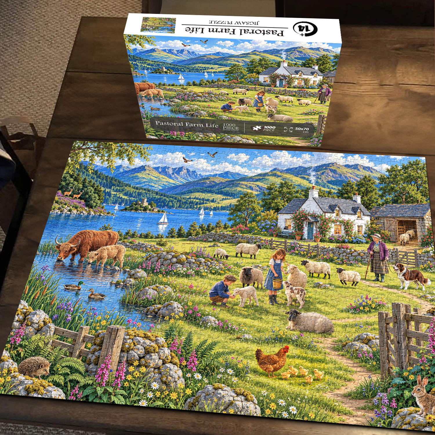 Bboldin Facebook ad: Pastoral Farm Life Jigsaw Puzzle 1000 Pieces