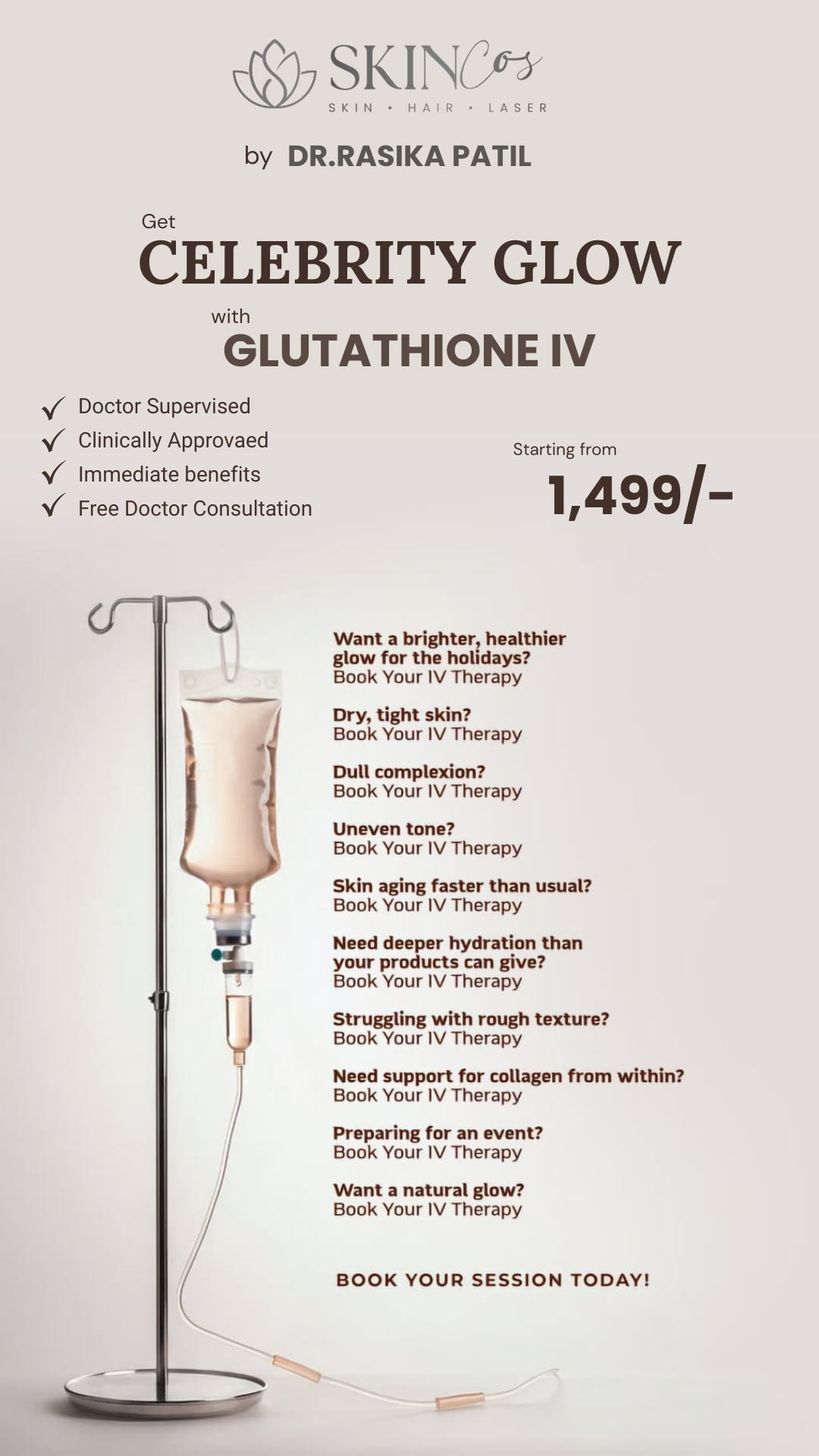 Skincos Clinic India Facebook ad from May 5, 2026