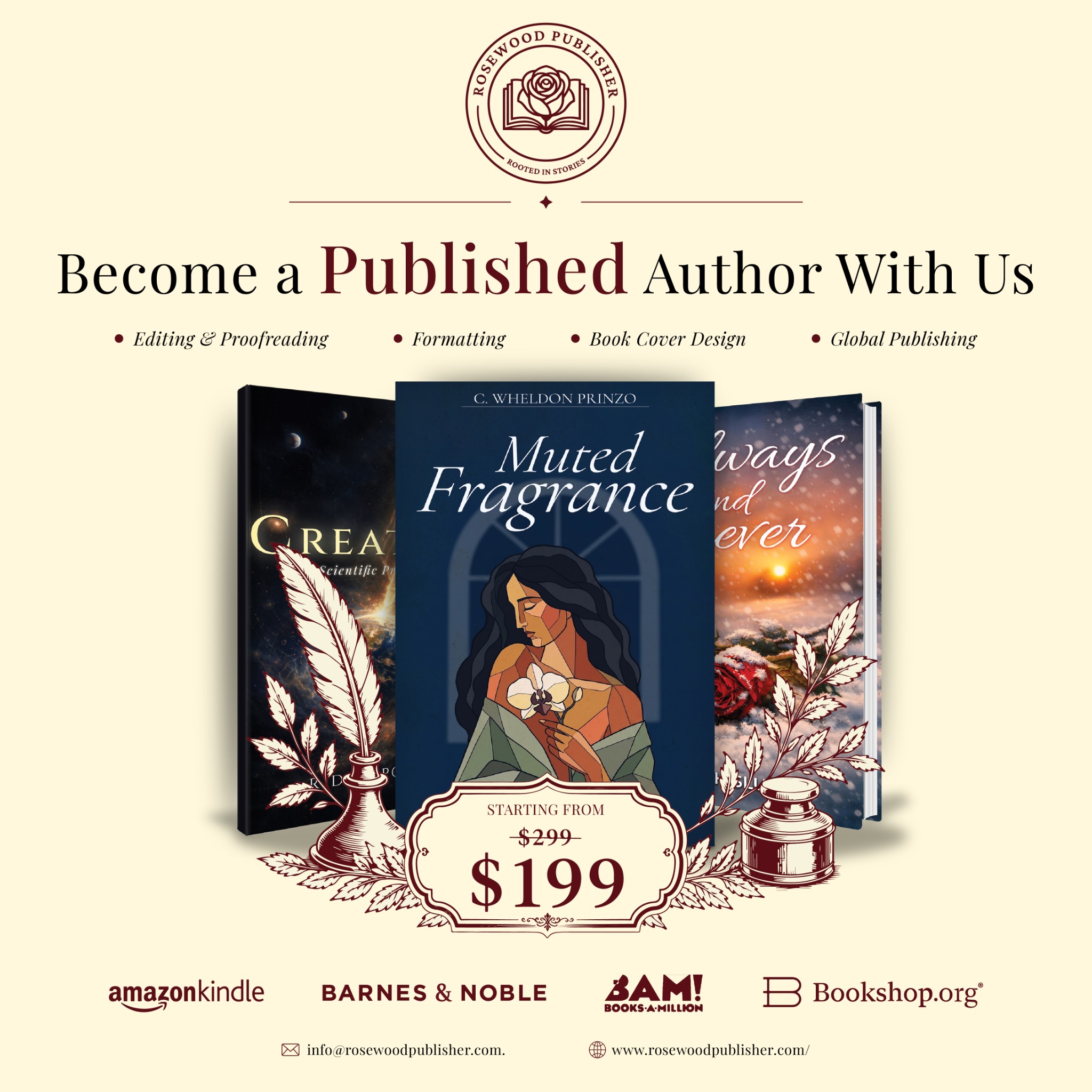 Rosewood Publisher Facebook ad: Voted as Best Book Publisher!