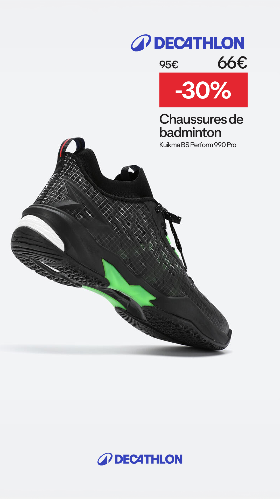 Decathlon - Badminton Facebook ad: Jusqu'à -50% sur le Badminton chez Decathlon