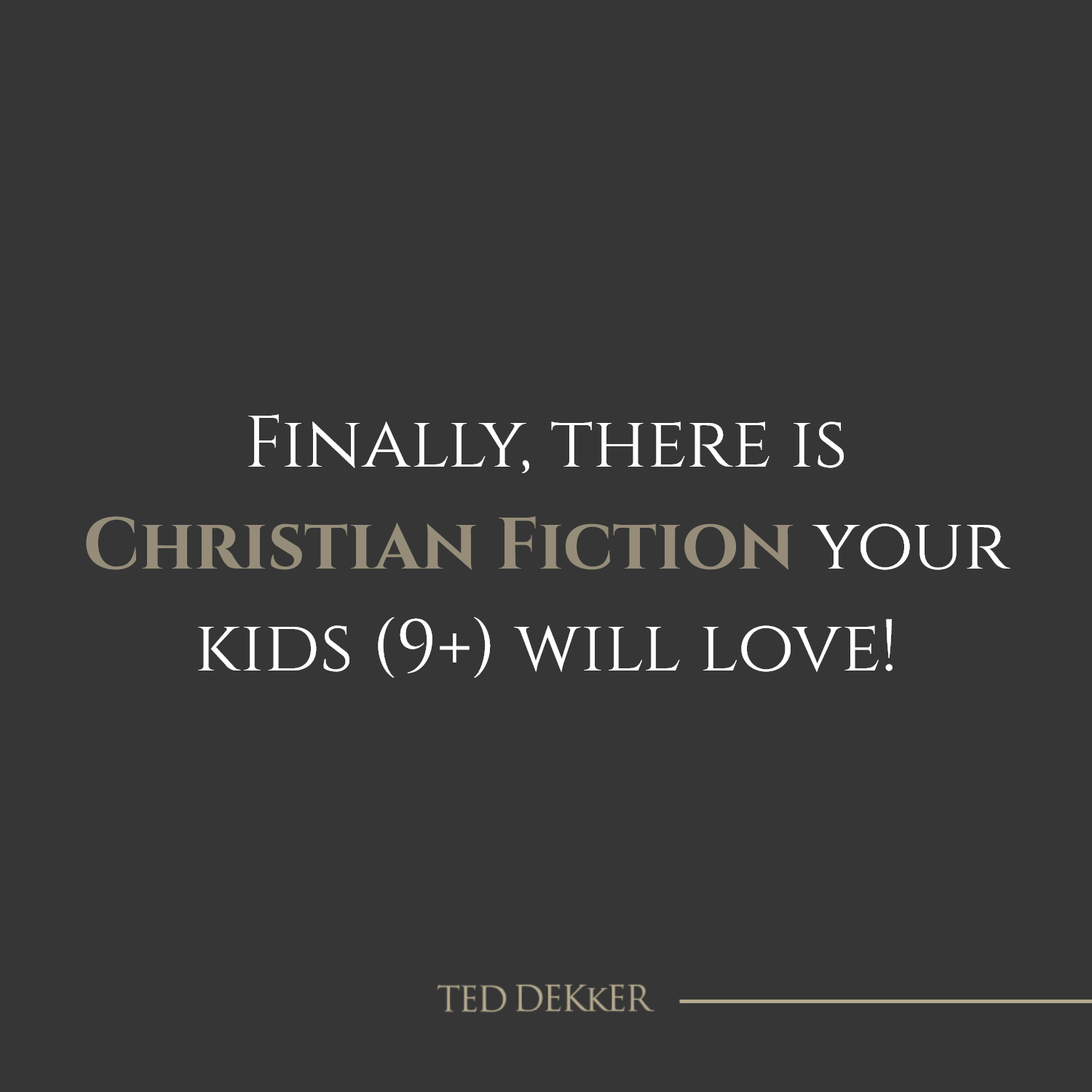 Ted Dekker Facebook ad