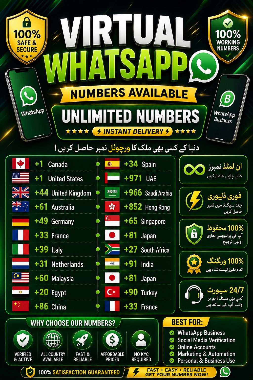 All social media services available Facebook ad: واٹس ایپ اکاؤنٹس دستیاب
