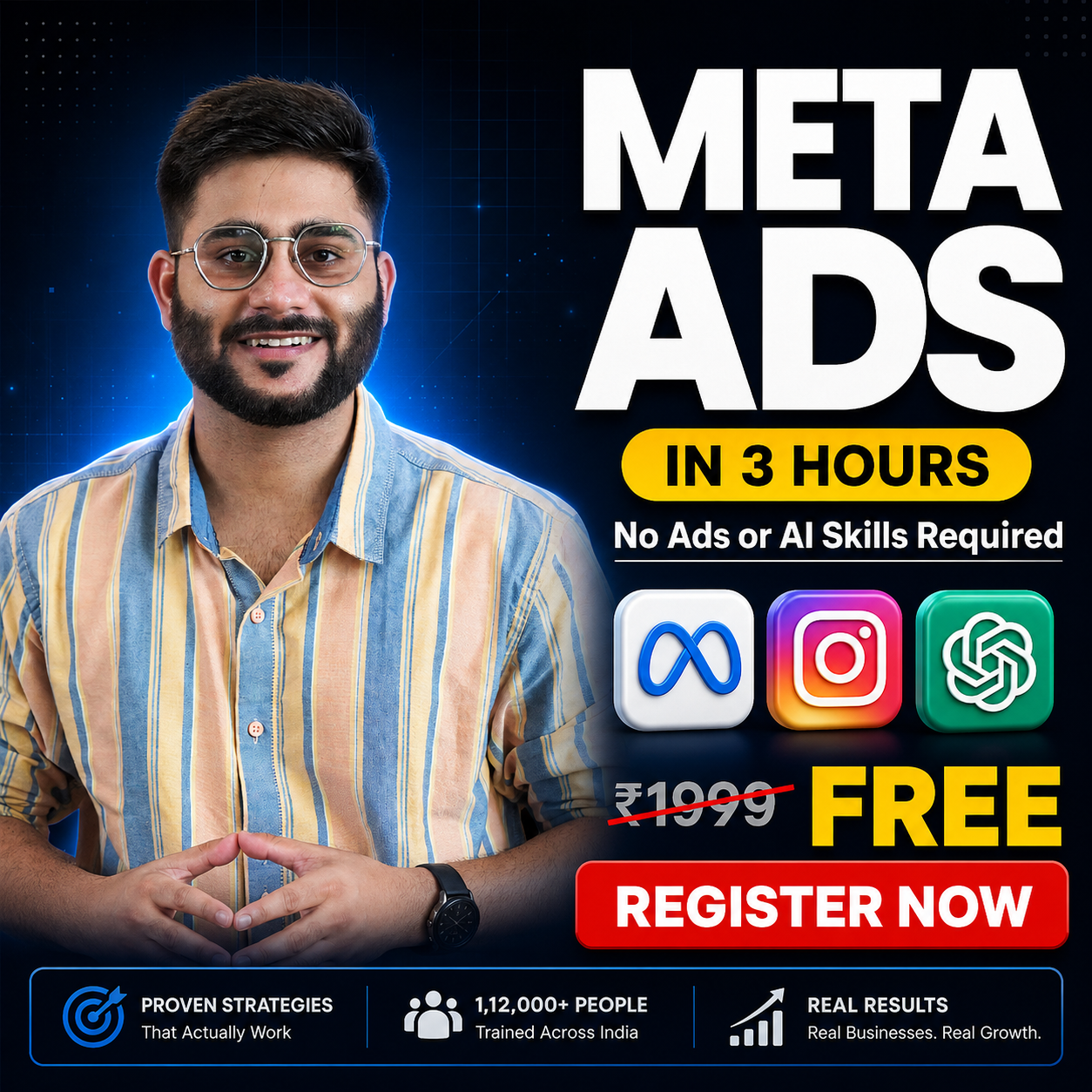Navin Parmar Facebook ad: Learn Meta Ads + AI Secrets for Profitable Facebook &…