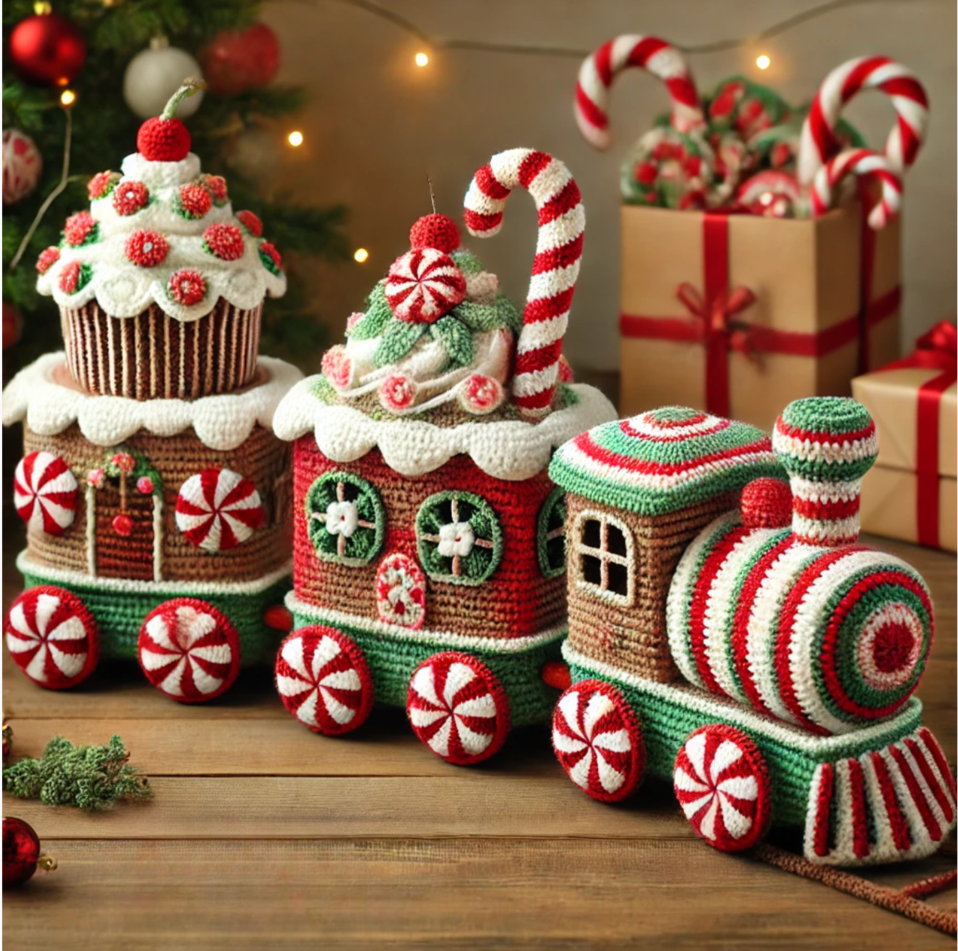 Crochify Facebook ad: Sweet Christmas Train Crochet Pattern