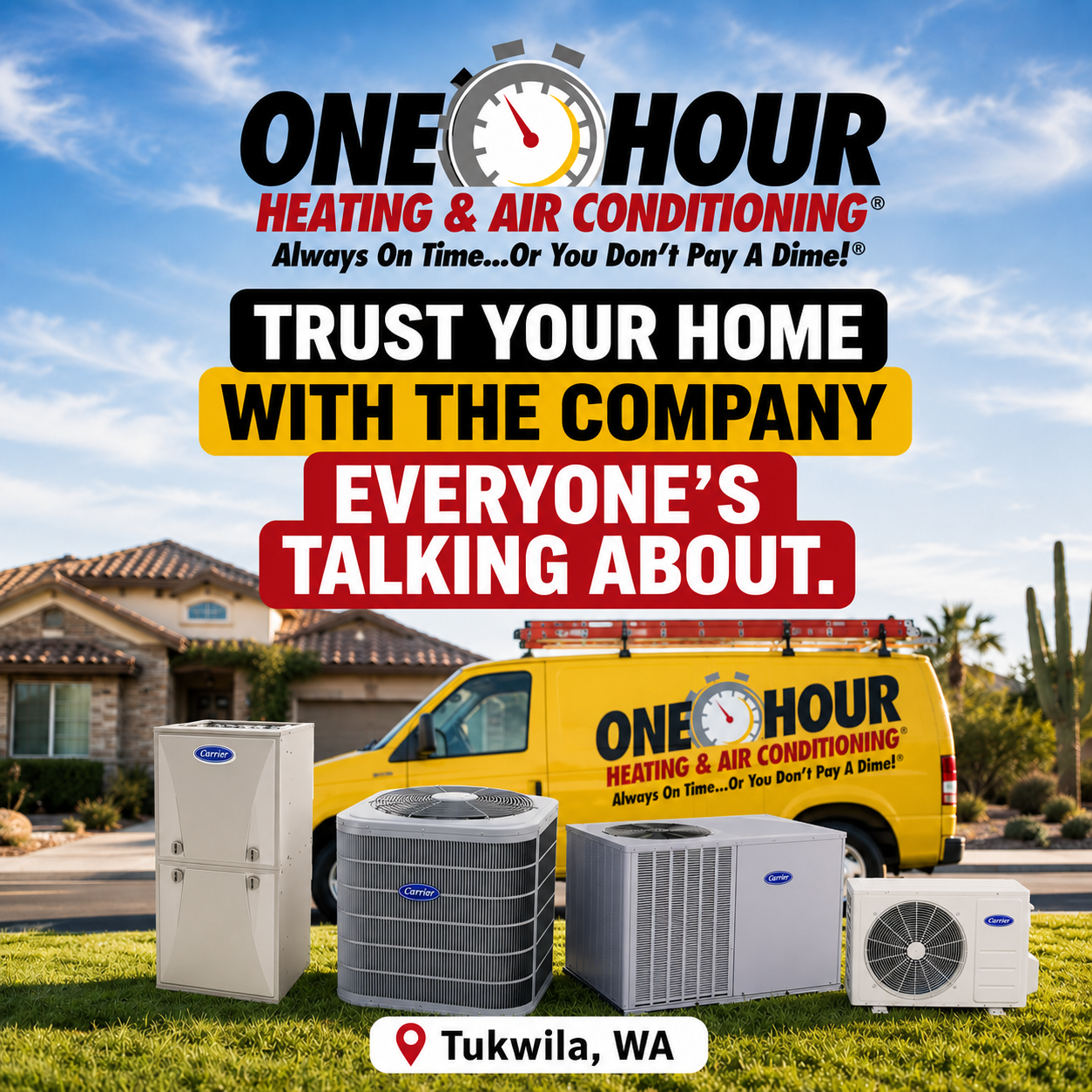 One Hour Heating & Air Conditioning of Newcastle Facebook ad from Jul 24, 2026