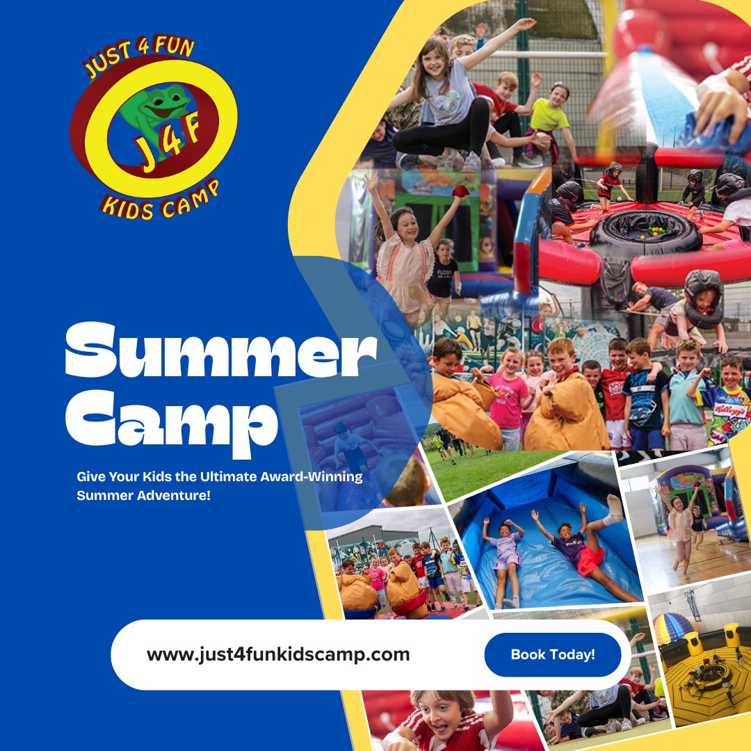 Just 4 Fun Kids Camp/School Tours Facebook ad: All Play. All Summer.