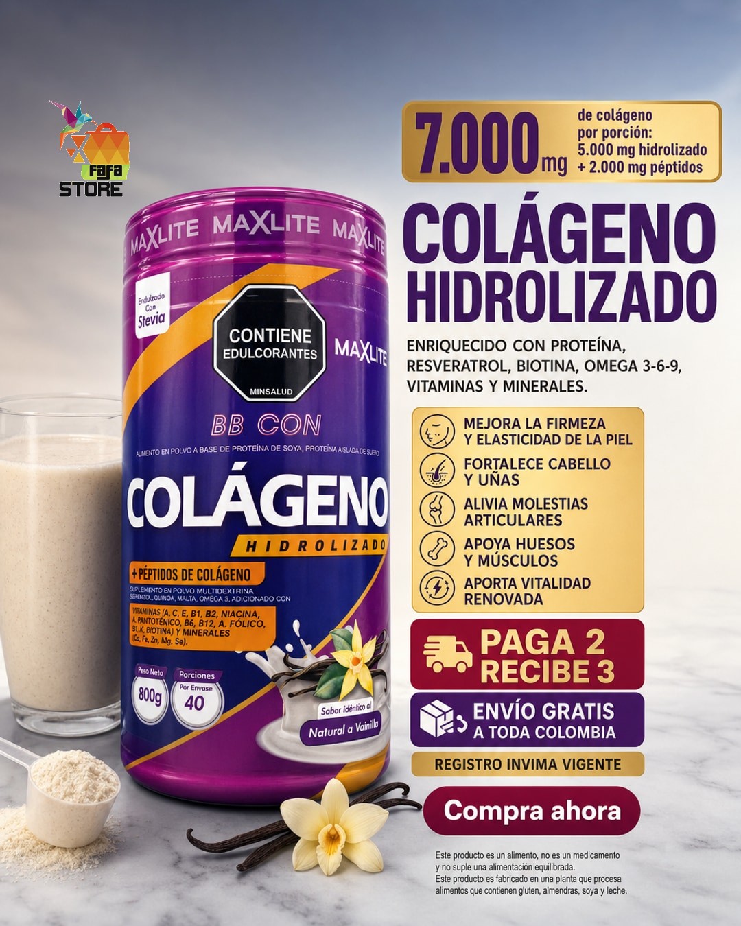 Tienda FafaStore Colombia Facebook ad: Movilidad natural para tus articulaci.