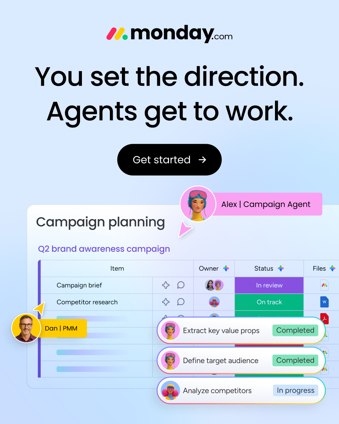 monday.com Facebook ad