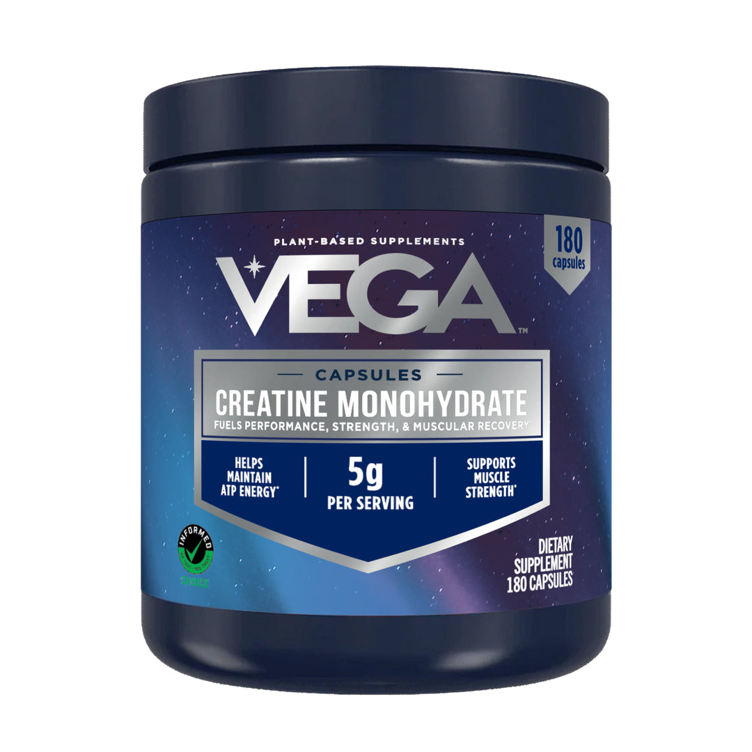 Vega Facebook ad: Perform better with Vega's clean + proven plant-based…