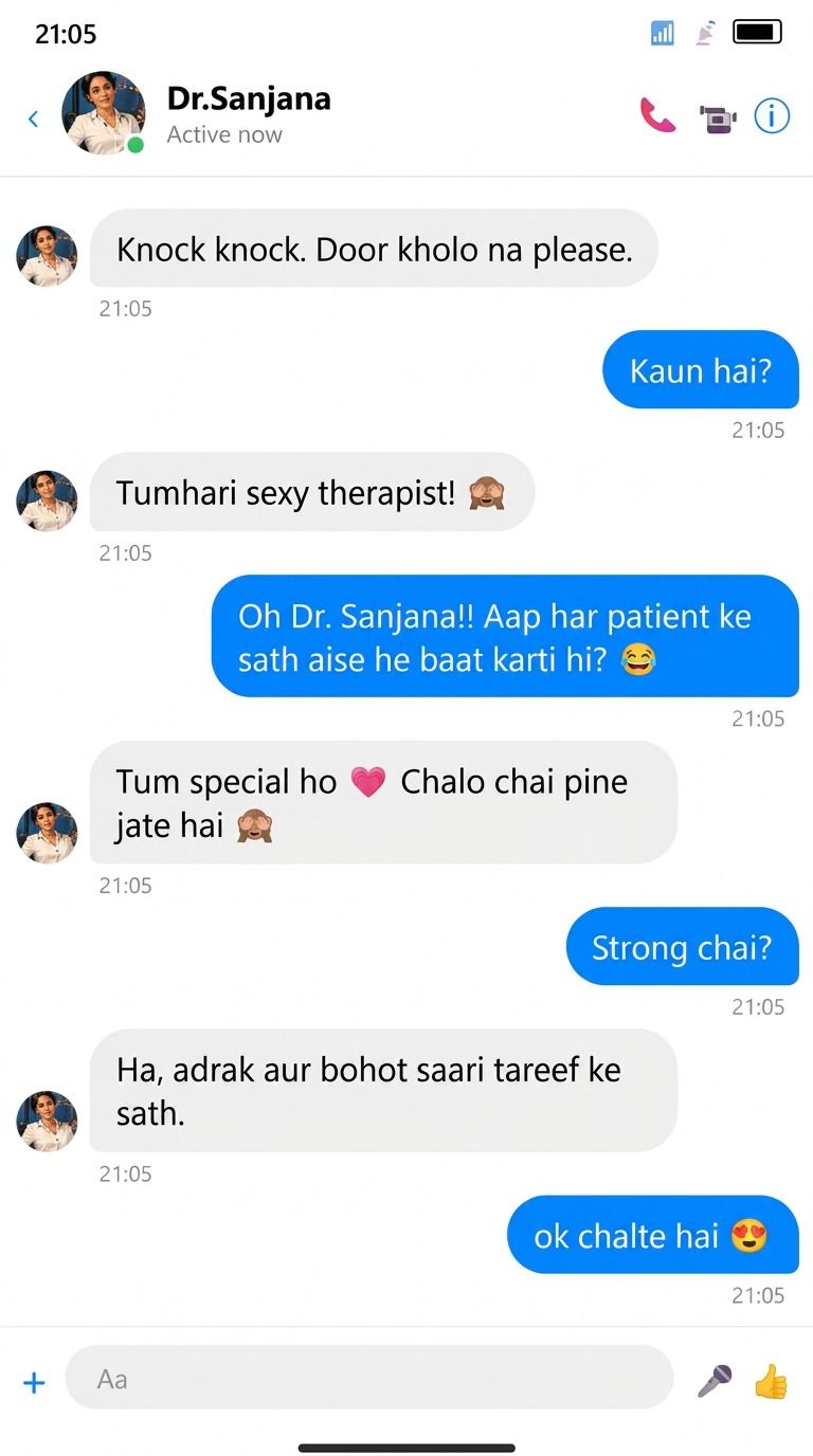 Hindi Roleplay Chat Facebook ad: Chat with your therapist
