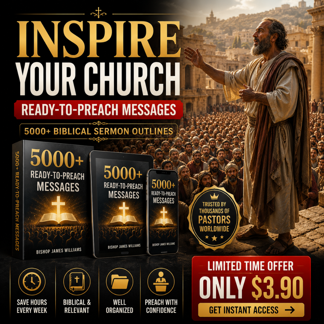 Christian Ministry Facebook ad: 5,000+ Sermon Outlines, Ready to Use