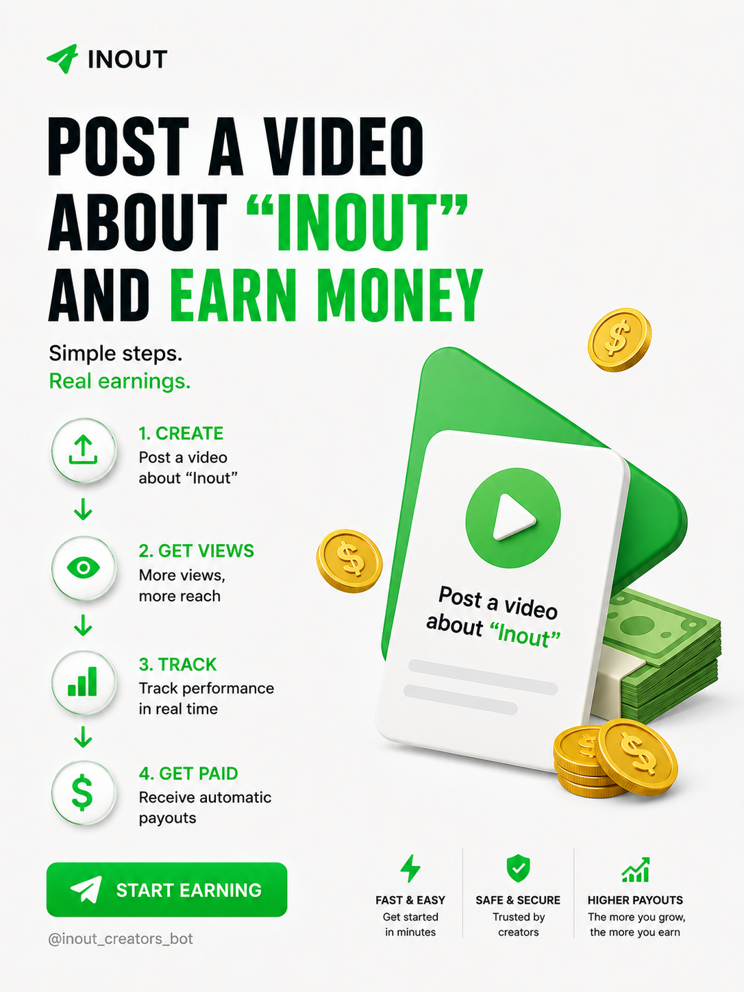 InOut Creators Facebook ad: Rating: (4.9)