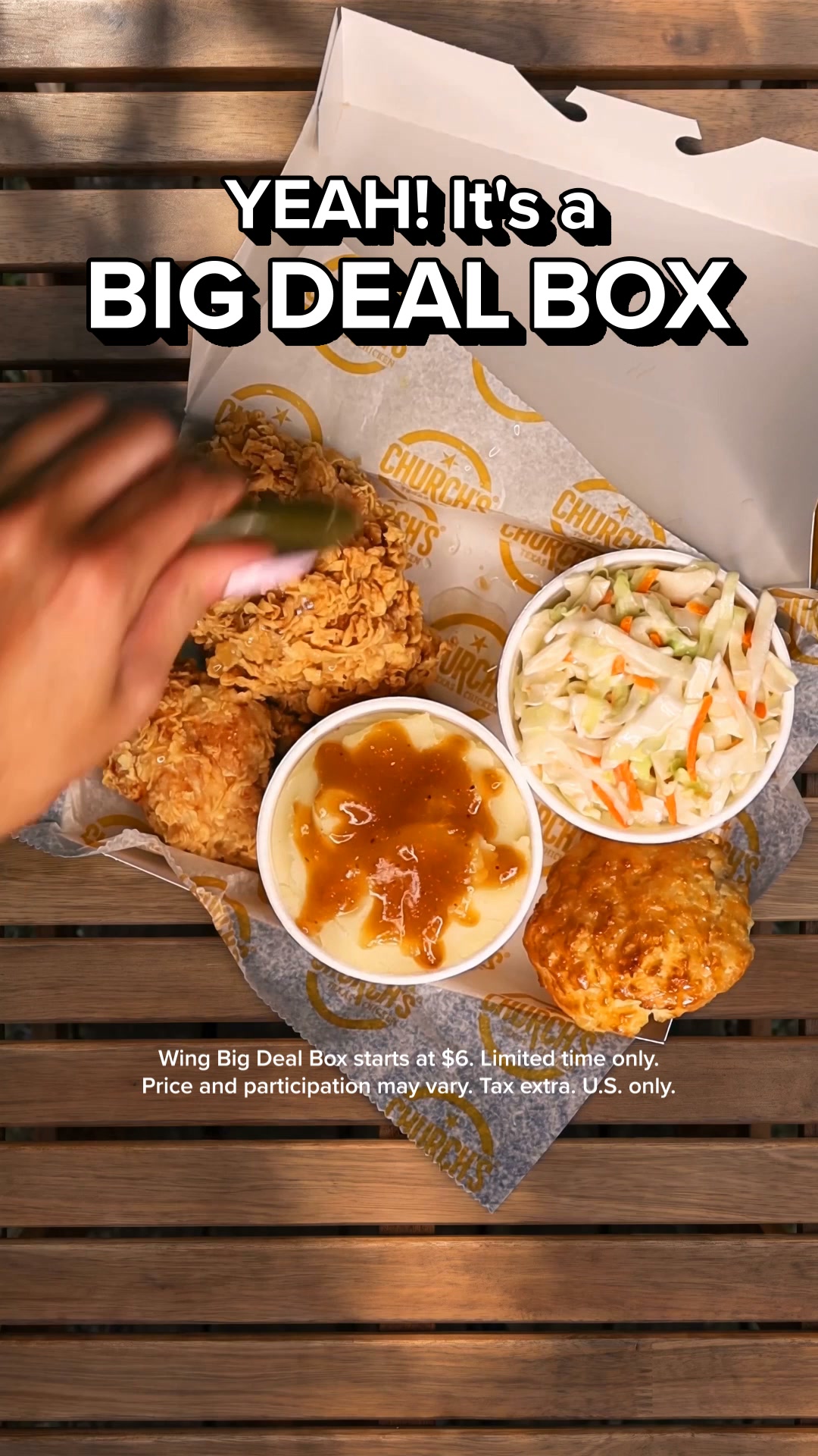 Church’s Texas Chicken Facebook ad from Aug 31, 2026