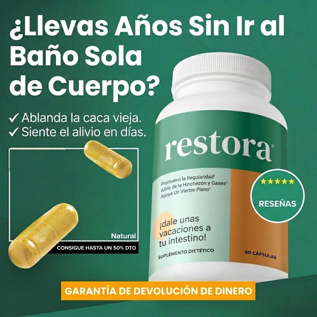 Restora Labs - ARG Facebook ad: 1 Frasco para volver a ir al baño todos los días (¡Ahorrá…