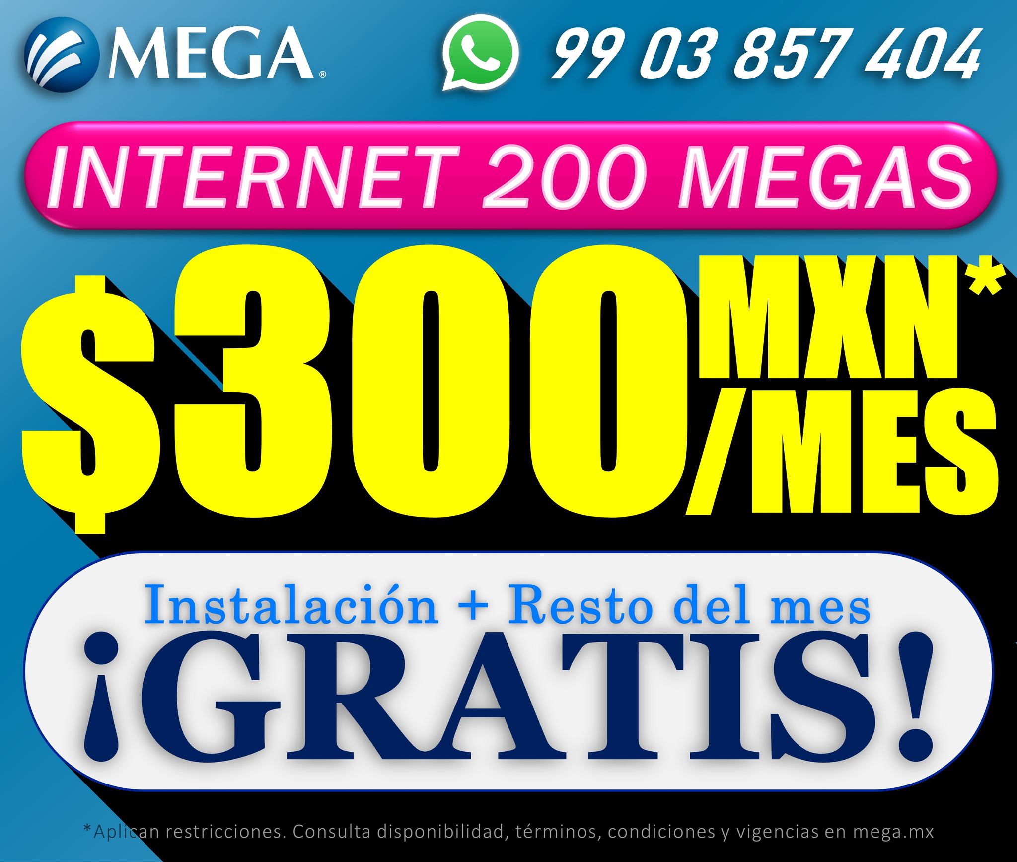 Ventas Megacable Cancún Facebook ad: Adquiérelo por sólo $100