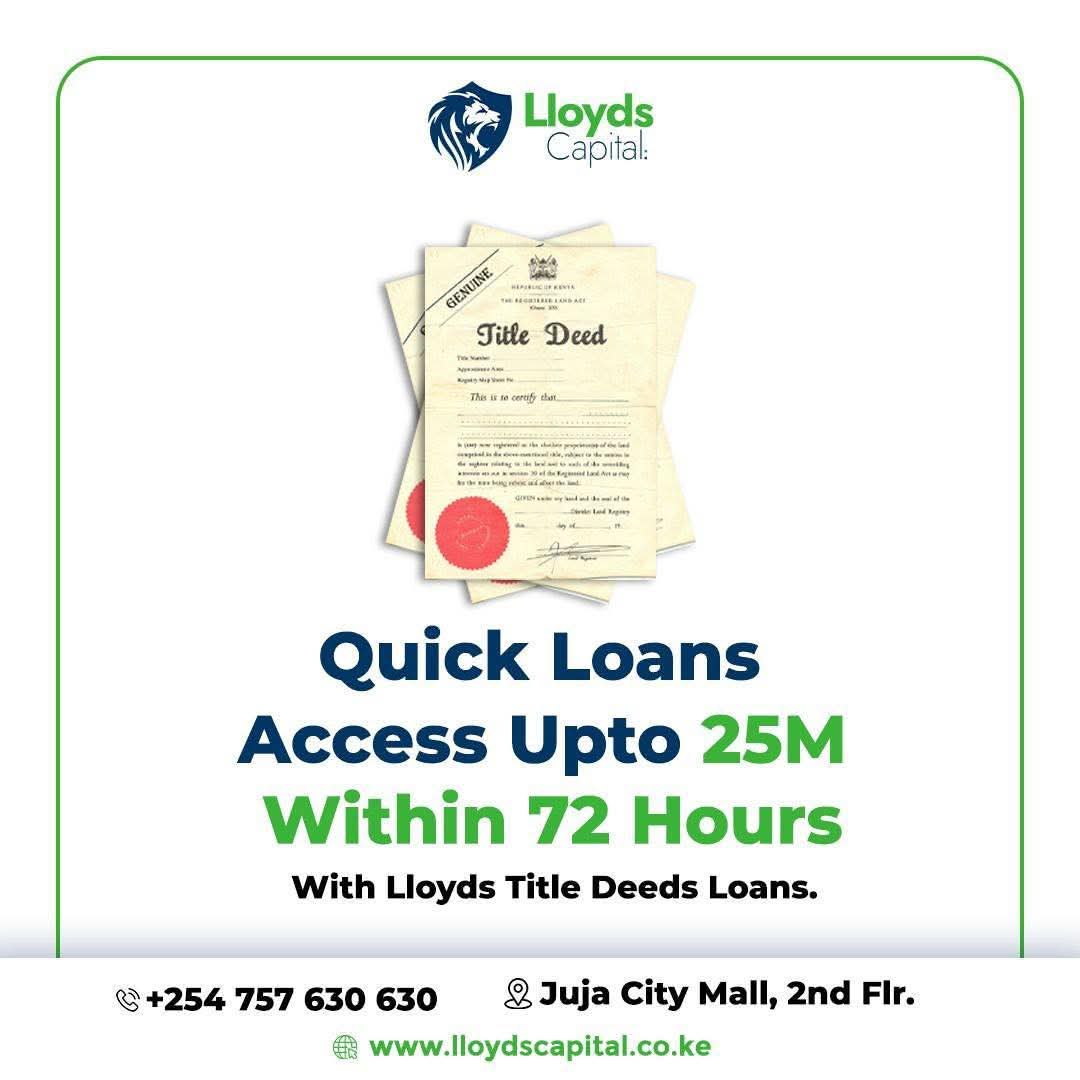 Lloyds Capital Ltd Facebook ad: Turn your Title Deed into instant financing with…