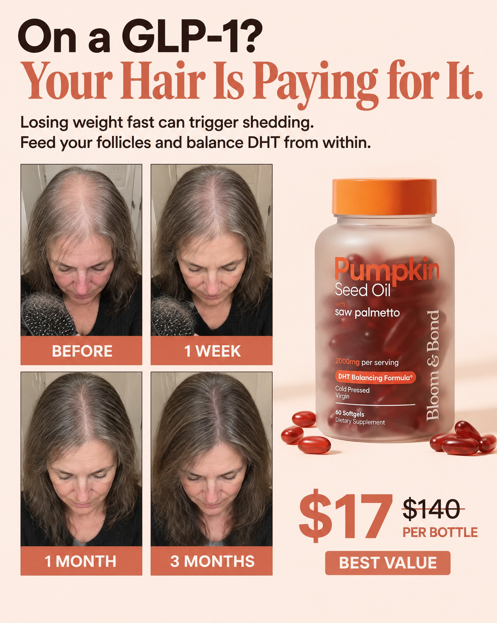 Beauty Reviews Facebook ad: Help Hair Loss Naturally