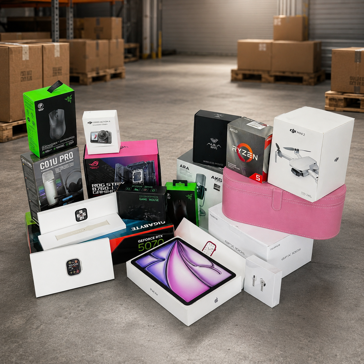 Lucky BulkBox Facebook ad: PALLET, ELECTRONICS & TECH ACCESSORIES LIQUIDATION PALLET
