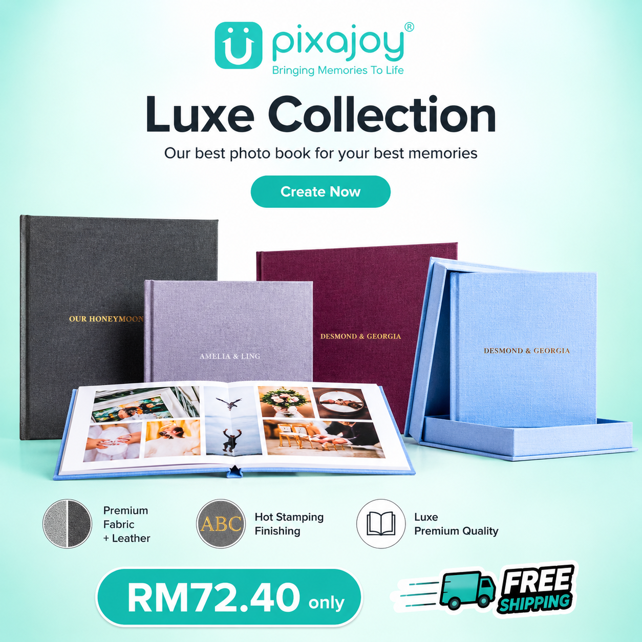 Pixajoy Photobook Facebook ad: Your memories deserve more than staying in yourโฆ