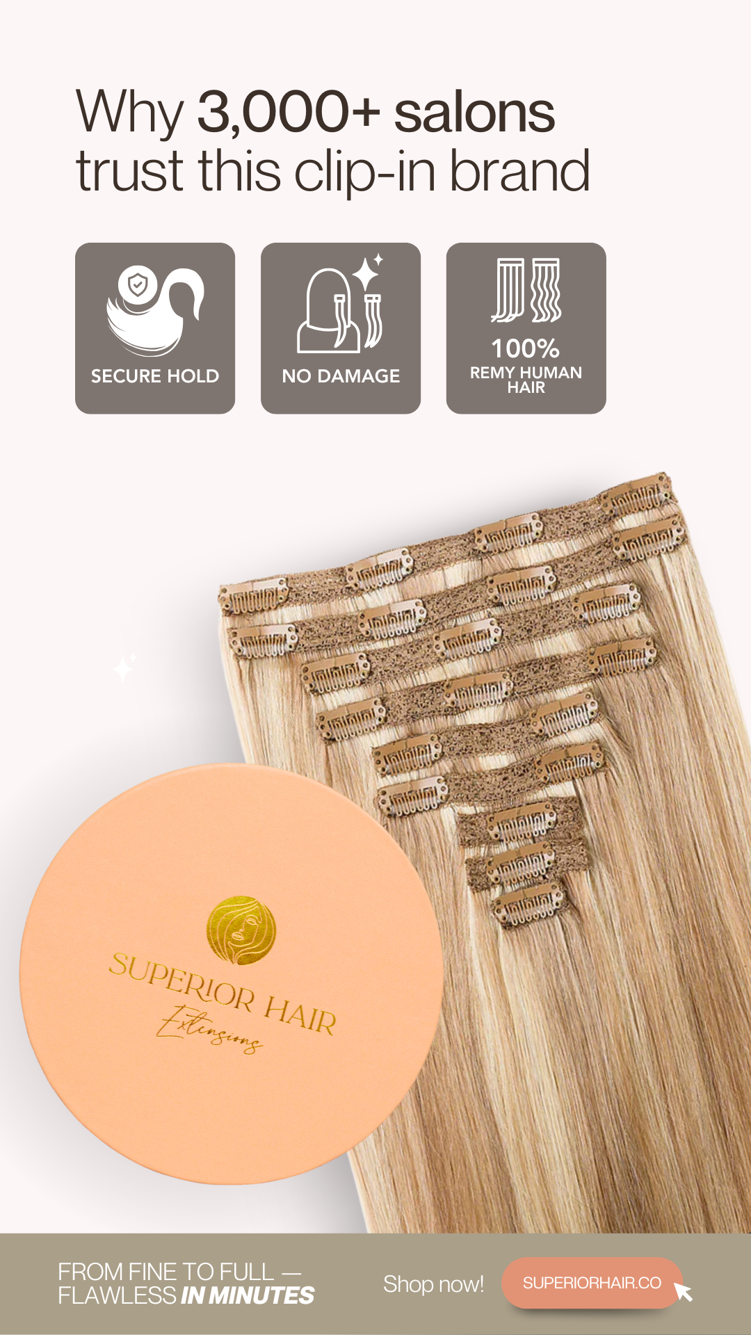 Superior Hair Extensions Facebook ad