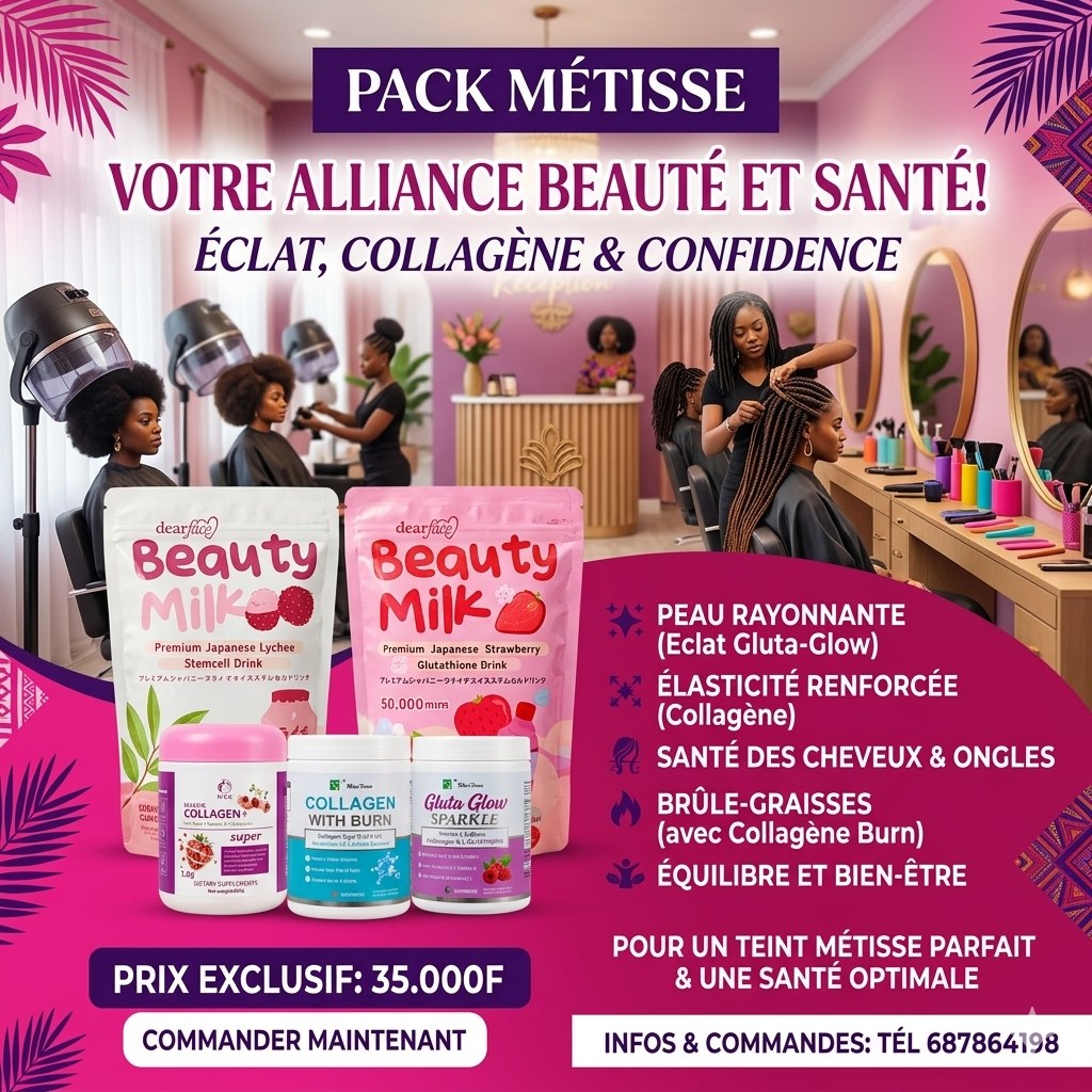 Malika Beauty Facebook ad: LES PACKS BEAUTÉ QUI TRANSFORMENT VRAIMENT TA PEAU.