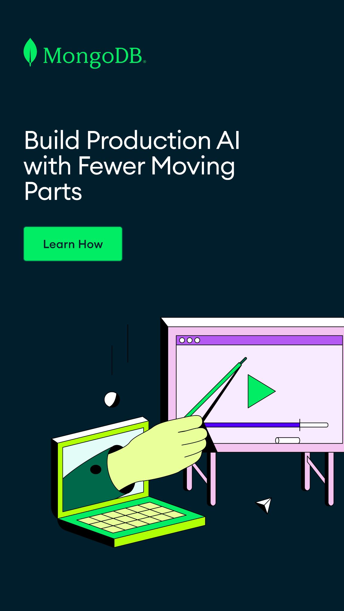 MongoDB Facebook ad: Reduce AI Infrastructure Complexity