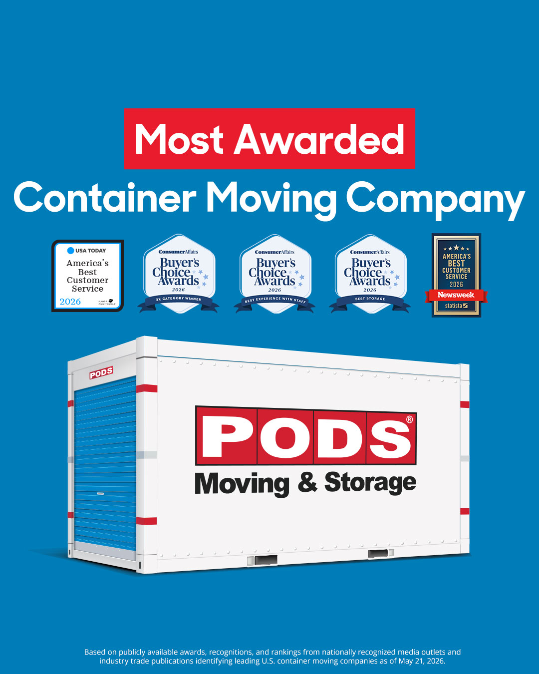 PODS Moving & Storage Facebook ad