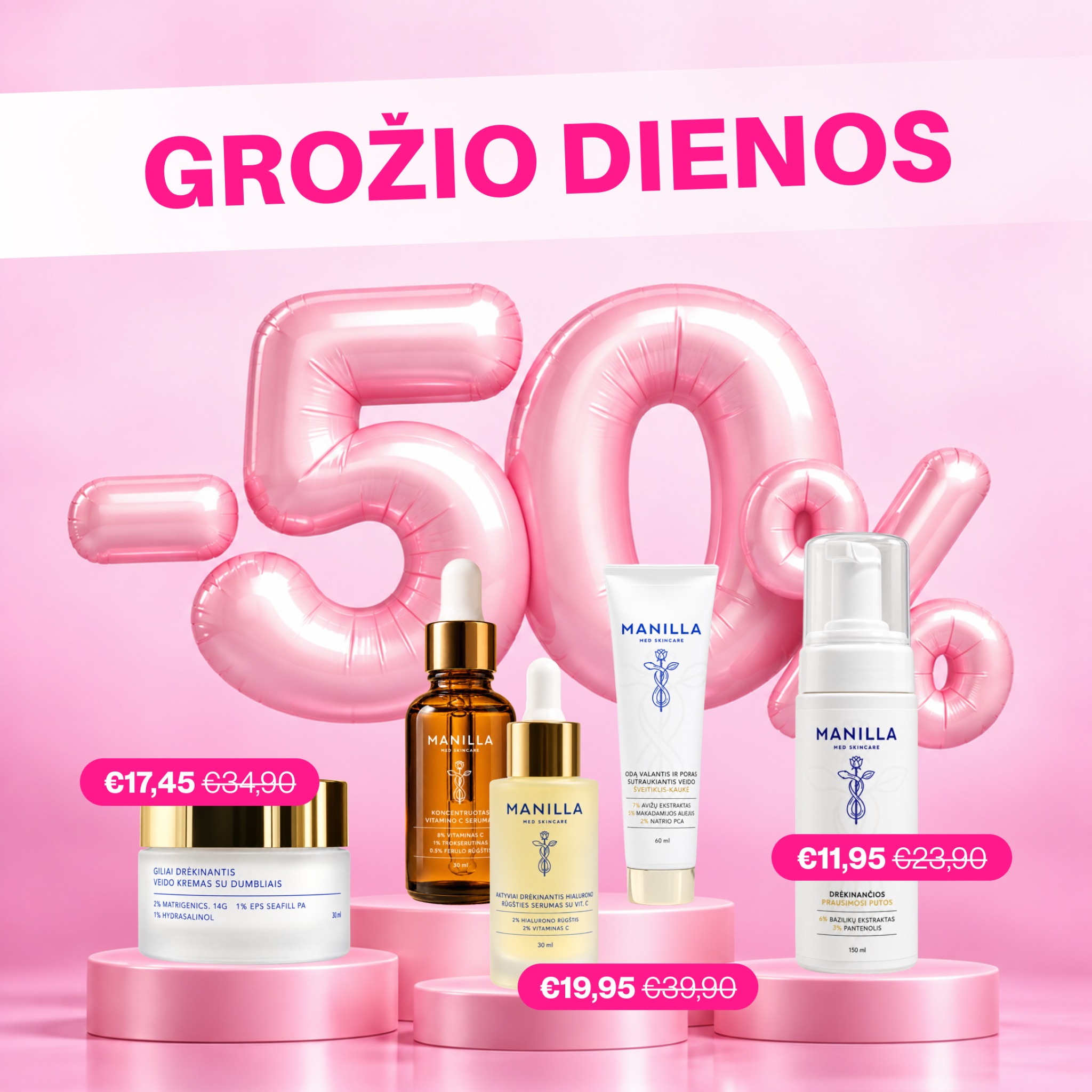Manilla Facebook ad: -50% VISKAM