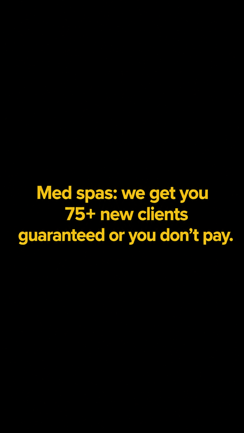 Clinic Blast Facebook ad: You Only Pay Us Per Patient We Generate For You