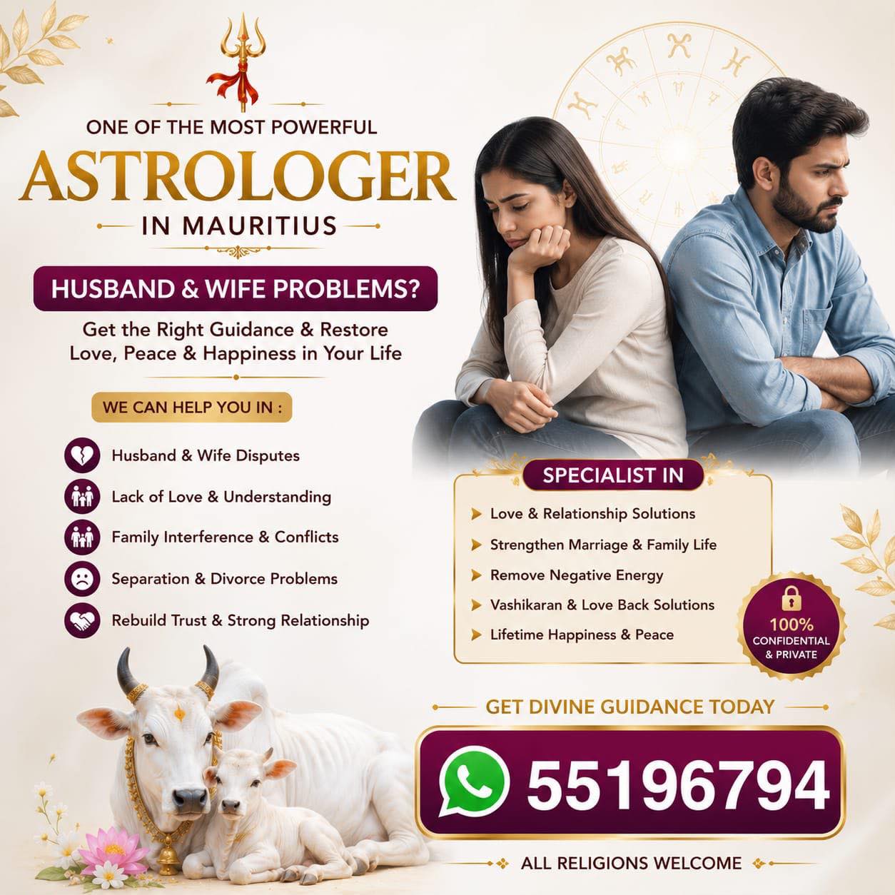 One of the Most Powerful Astrologer in Mauritius Facebook ad: Master Shivaram, Trusted Astrology Centre, Mauritius