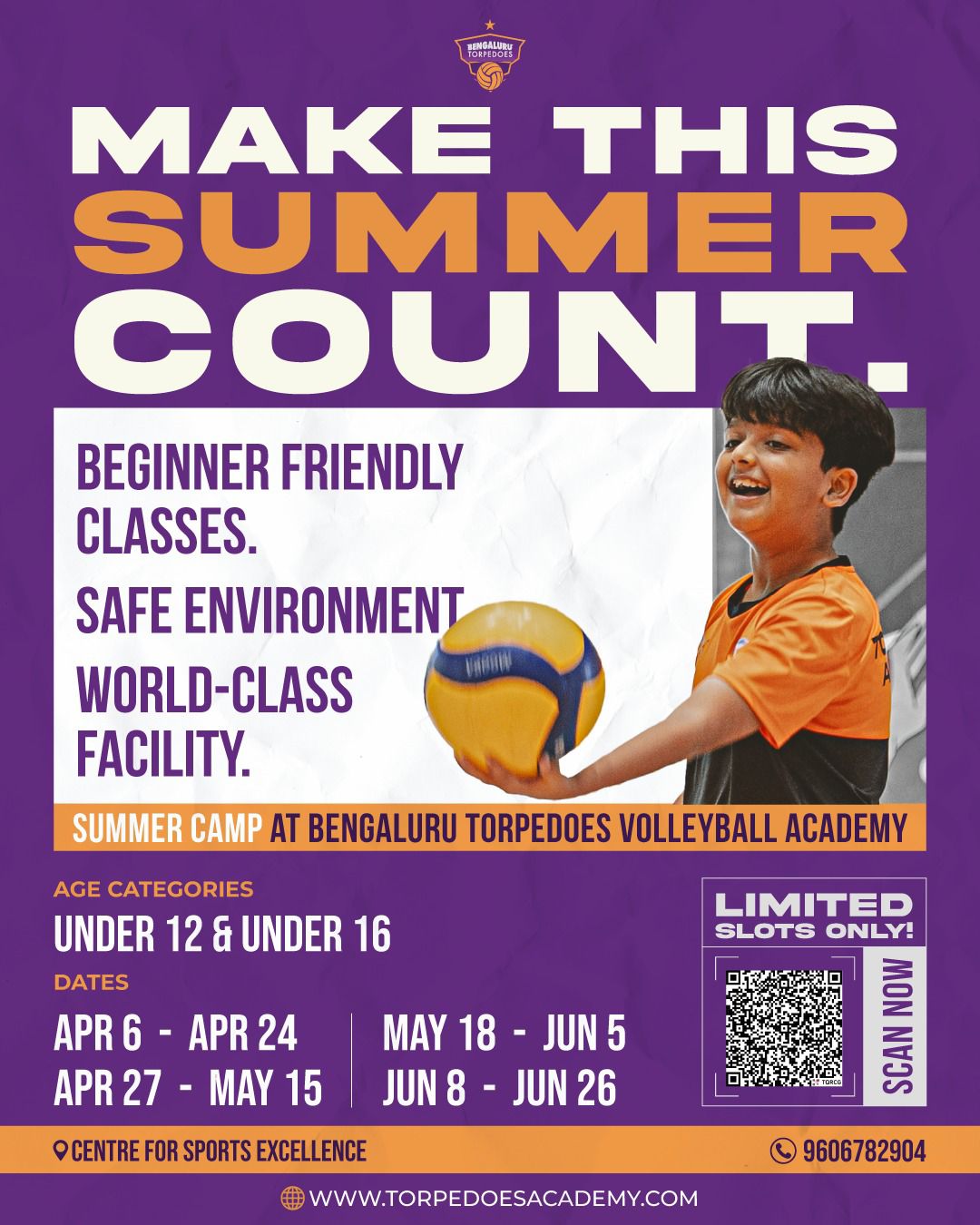 Bengaluru Torpedoes Facebook ad: Train with the Bengaluru Torpedoes Volleyball Academy