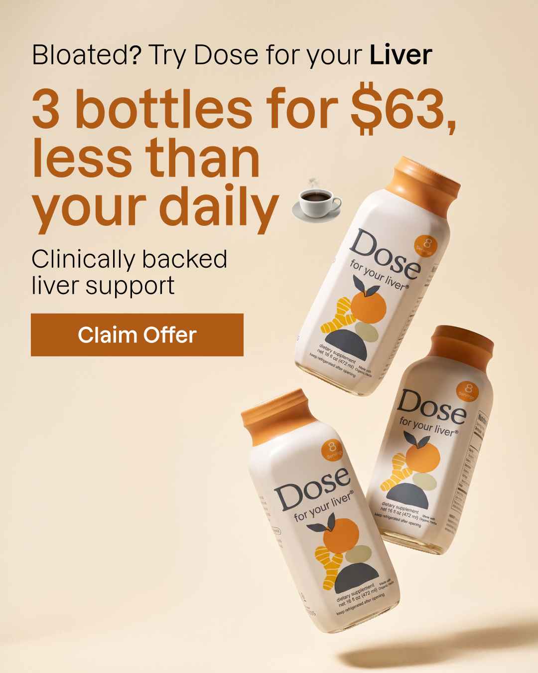 Dose Facebook ad: 30% Off + Exclusive Gifts