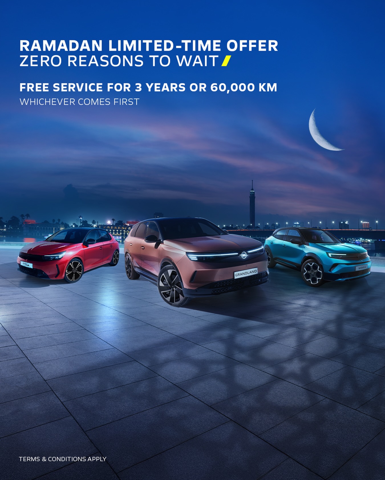 Opel Facebook ad: Starting today, there are zero reasons to wait!