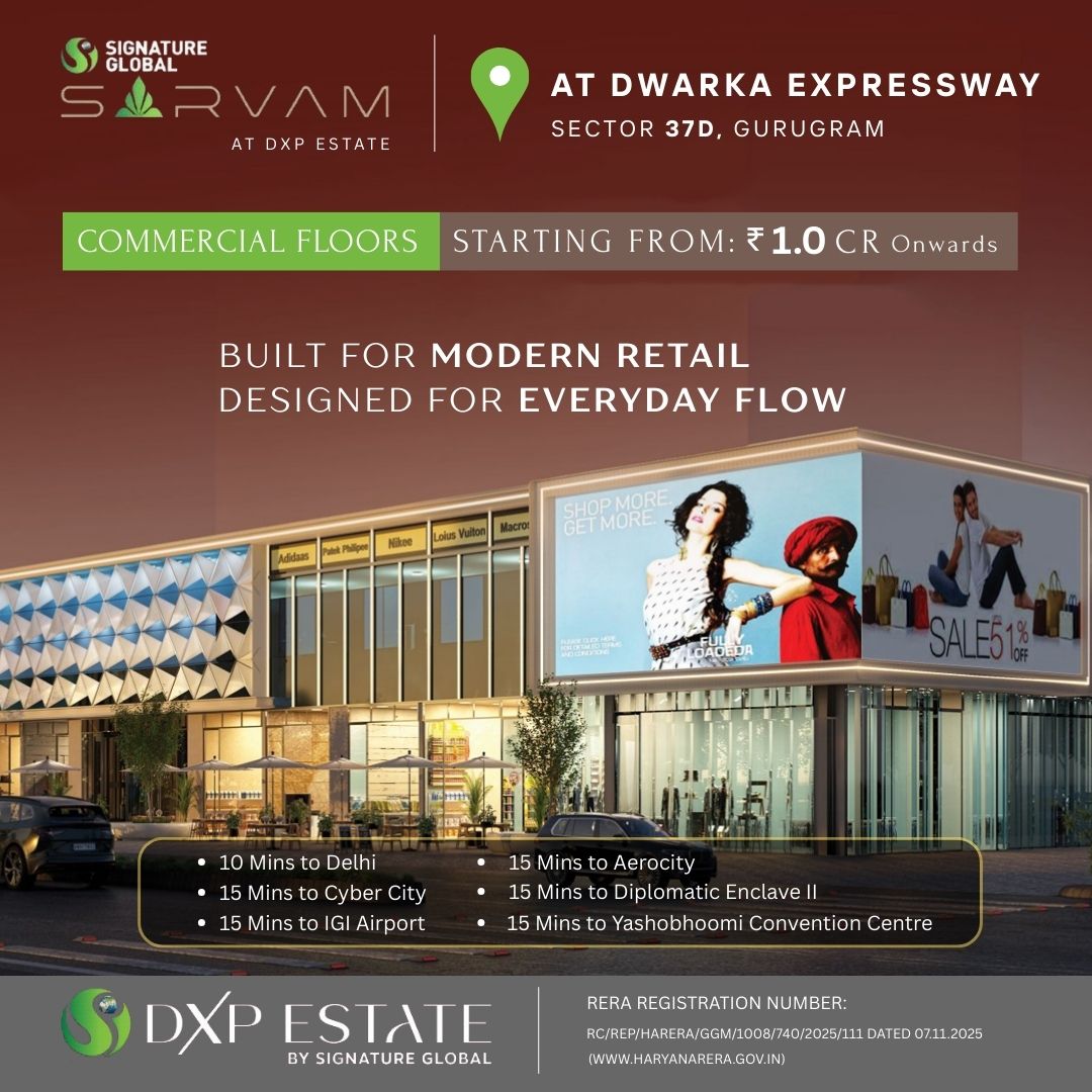 Property Junction Facebook ad: Commercial Floors at Dwarka Expressway Sector 37D, Gurugram