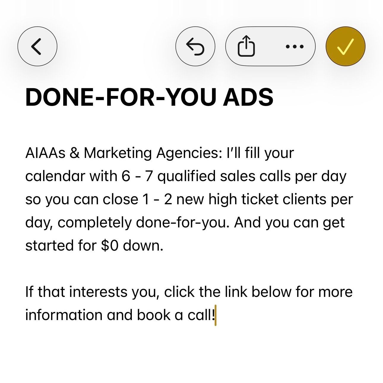 Kai Bax Facebook ad