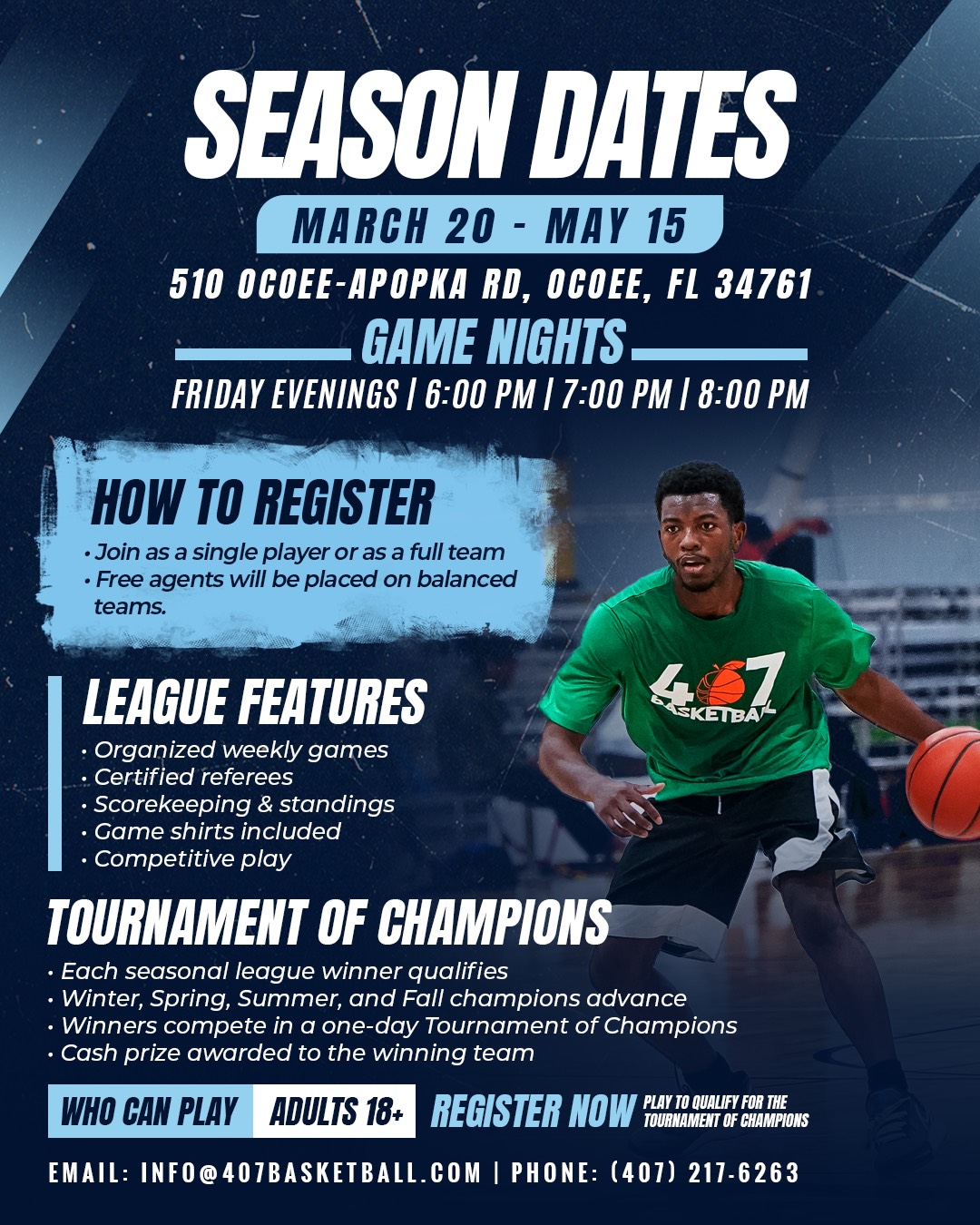 407Basketball Facebook ad: Register today!