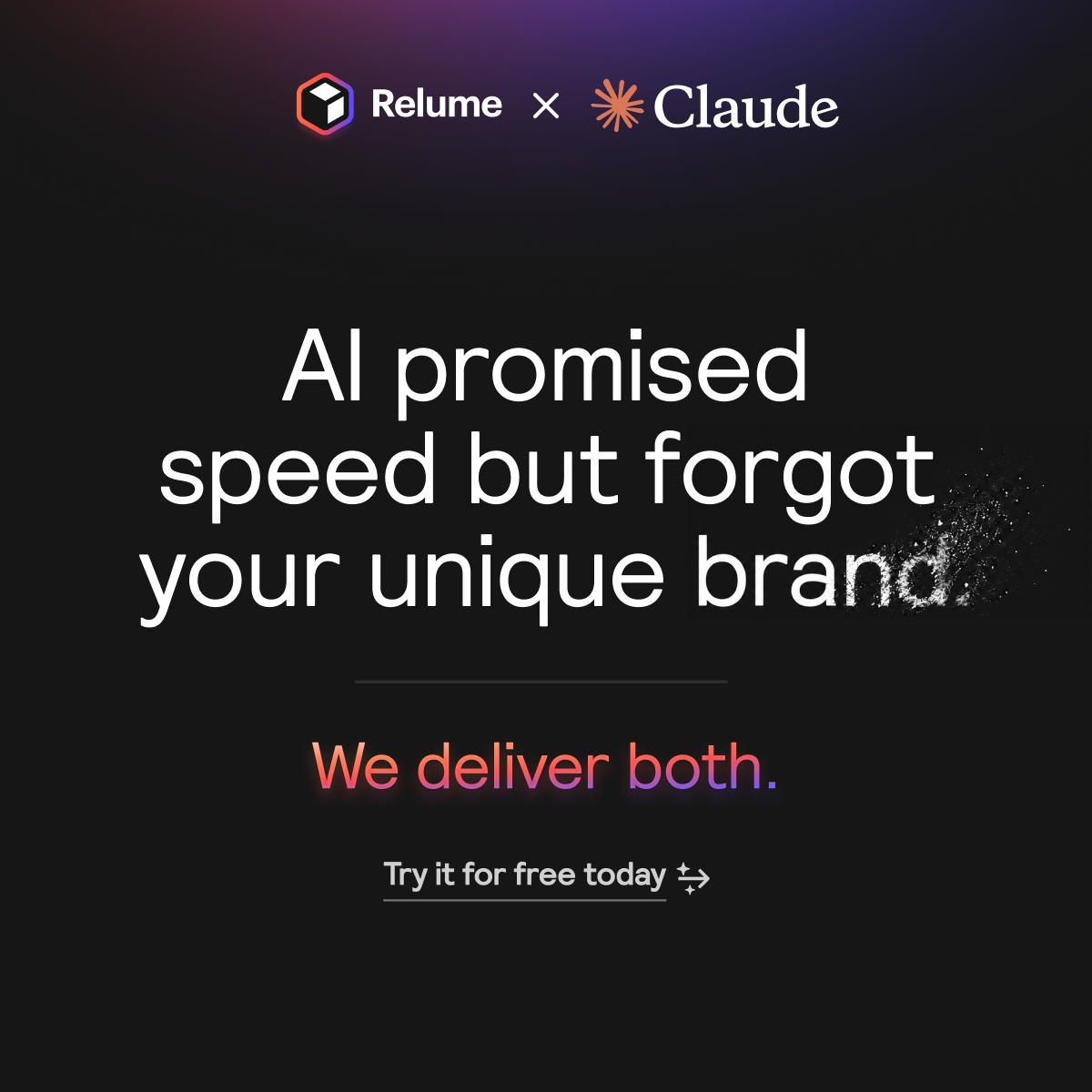 Relume Facebook ad