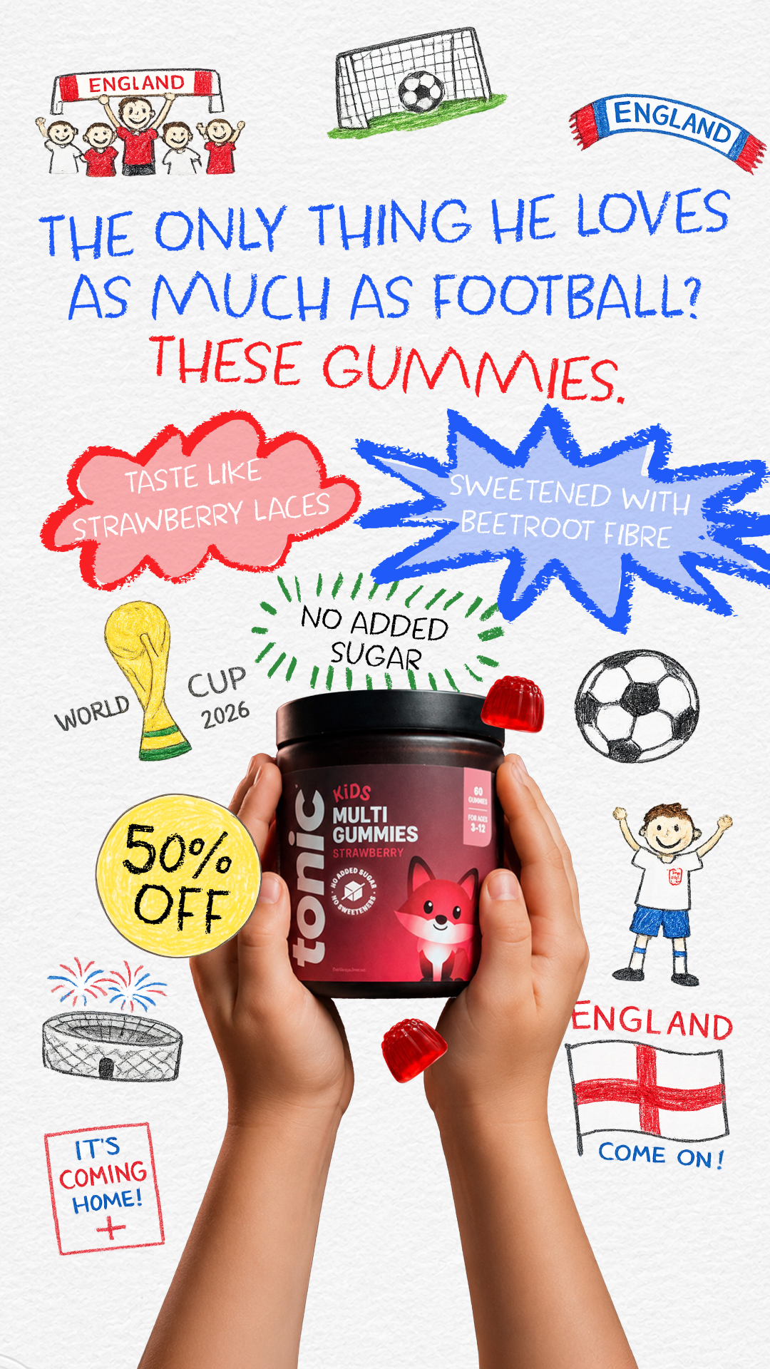 Tonic Health Facebook ad: Kids Love It. Parents Trust It.