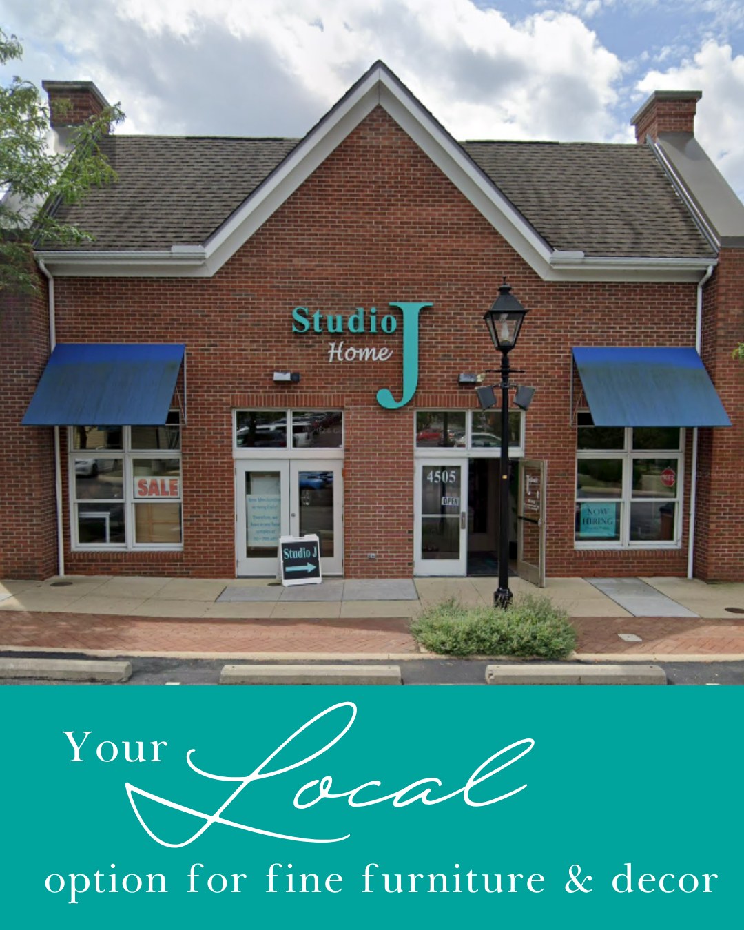 Studio J Facebook ad: Fine Furniture at Studio J in Central Ohio