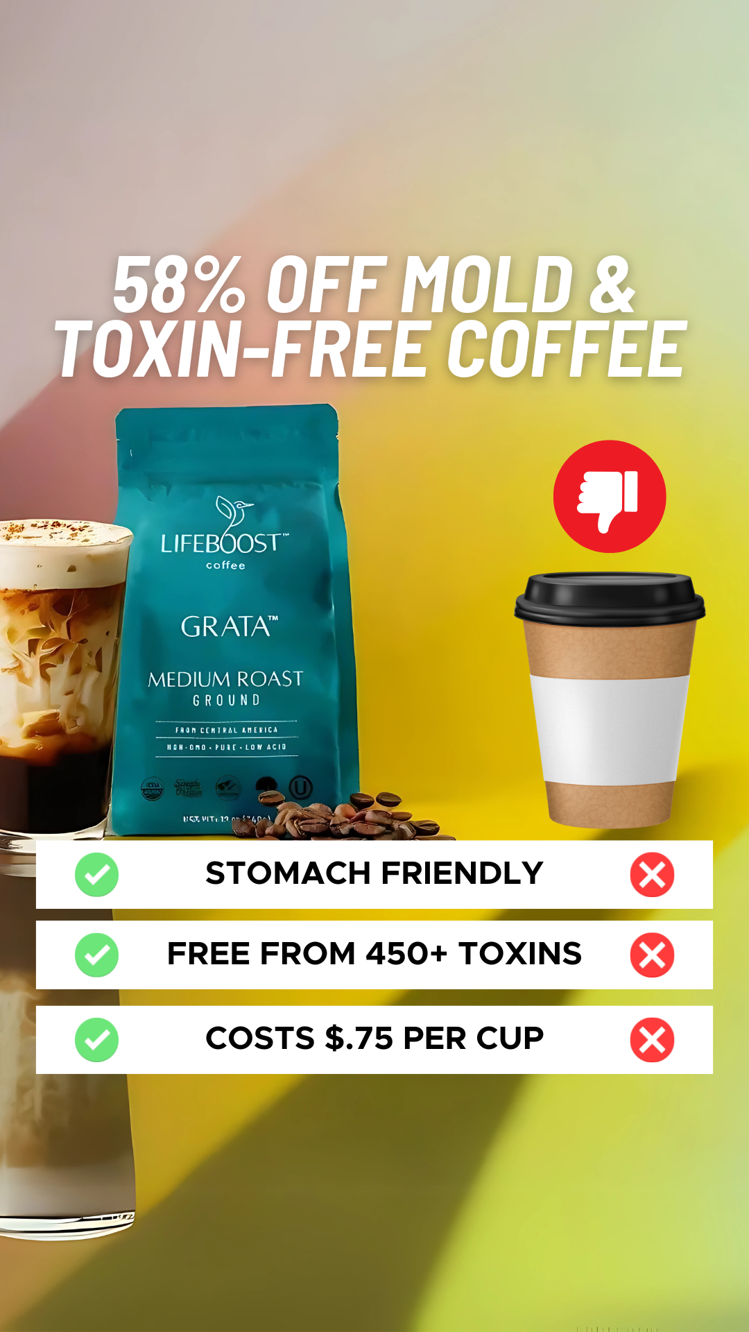 Lifeboost Coffee Facebook ad