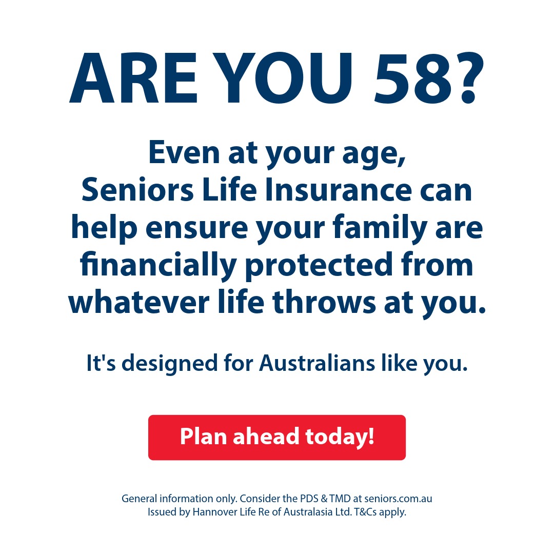 Australian Seniors Insurance Agency Facebook ad
