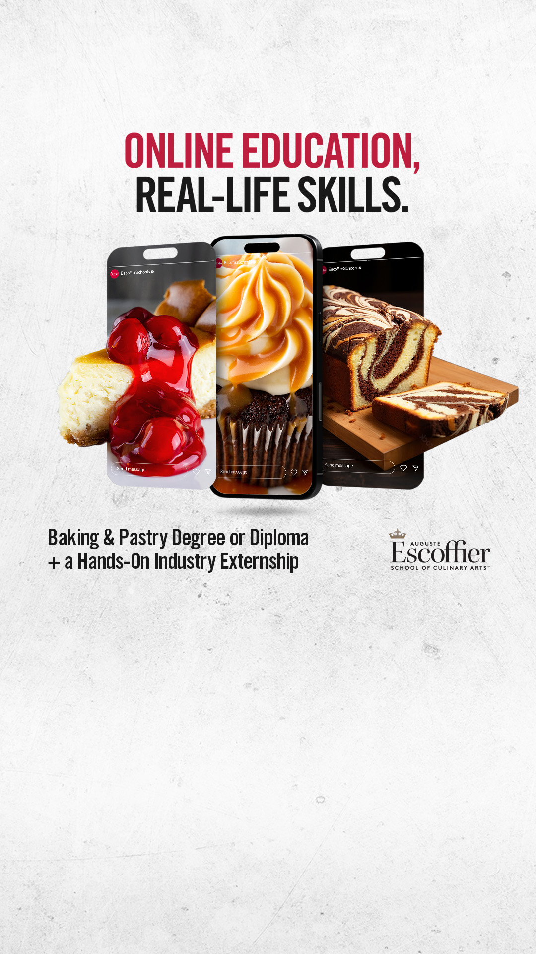 Auguste Escoffier School of Culinary Arts Facebook ad