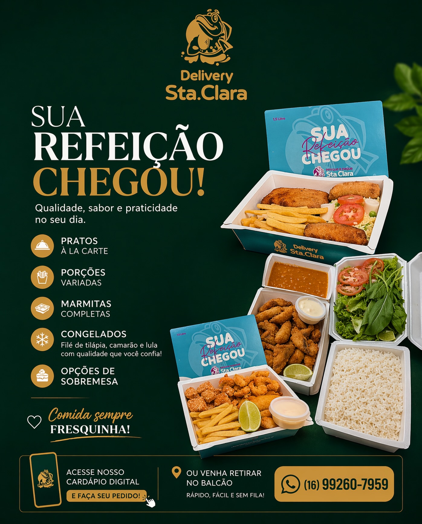 Delivery Sta. Clara Facebook ad: Faça o seu pedido!