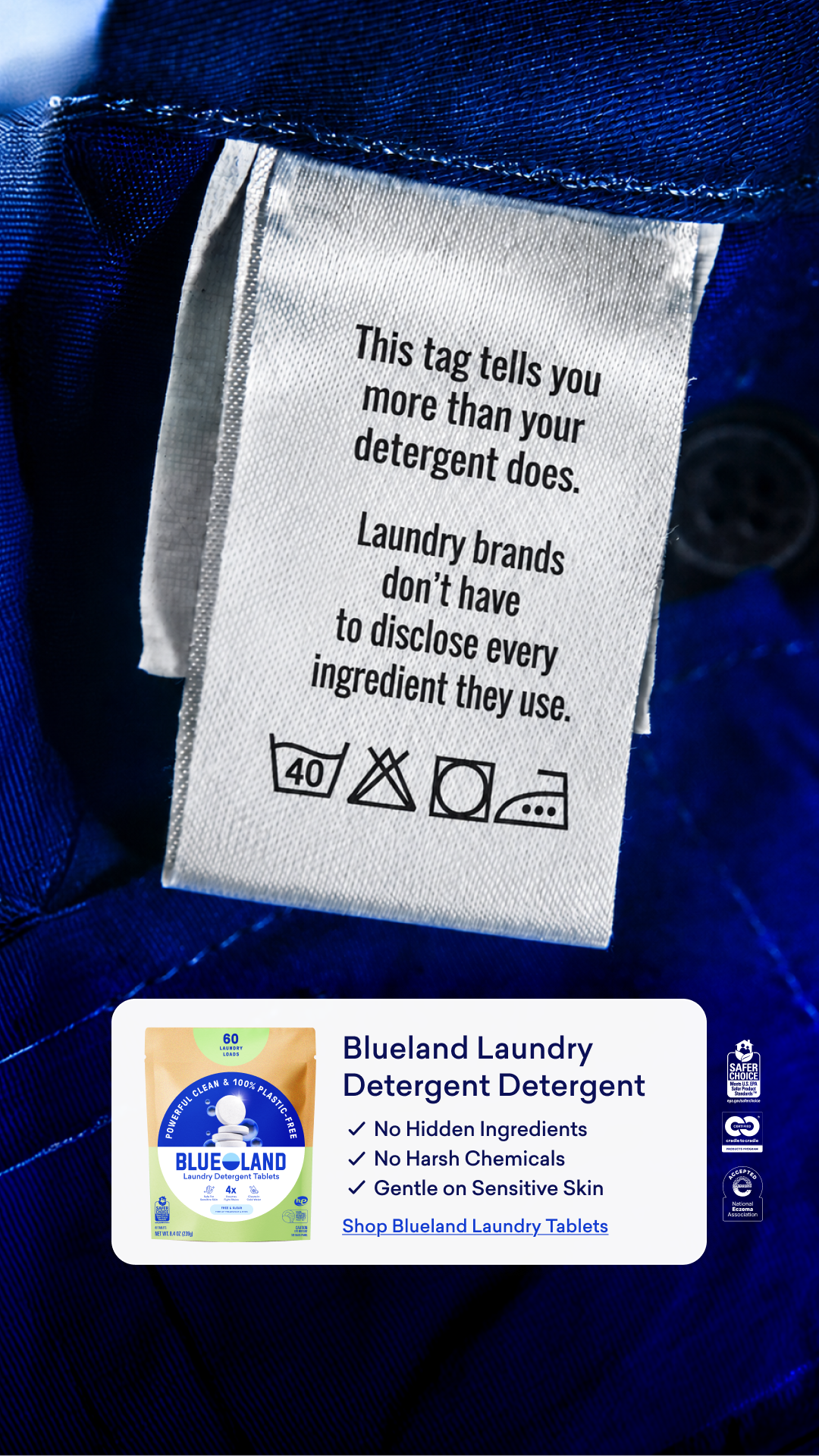 Blueland Facebook ad