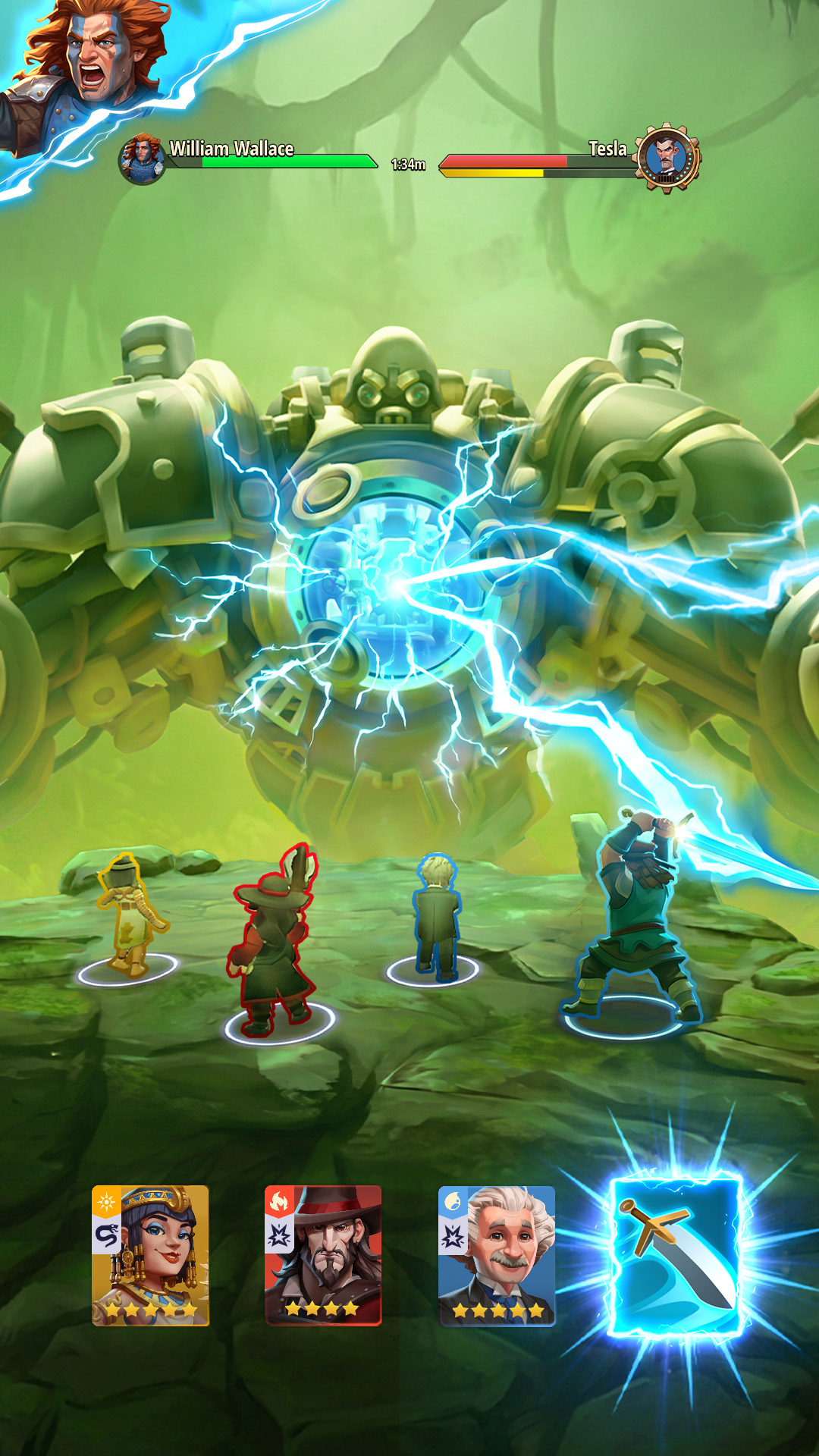 Heroes of History Facebook ad: Build the Ultimate Hero Squad!