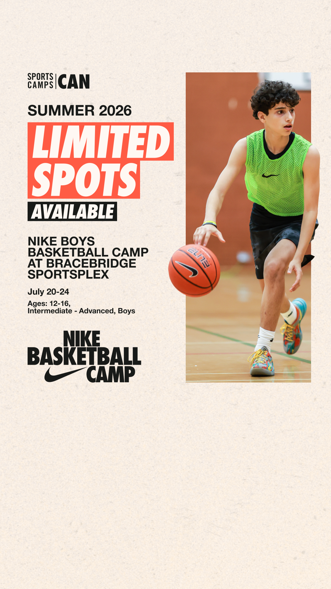 Nike Sports Camps Canada Facebook ad