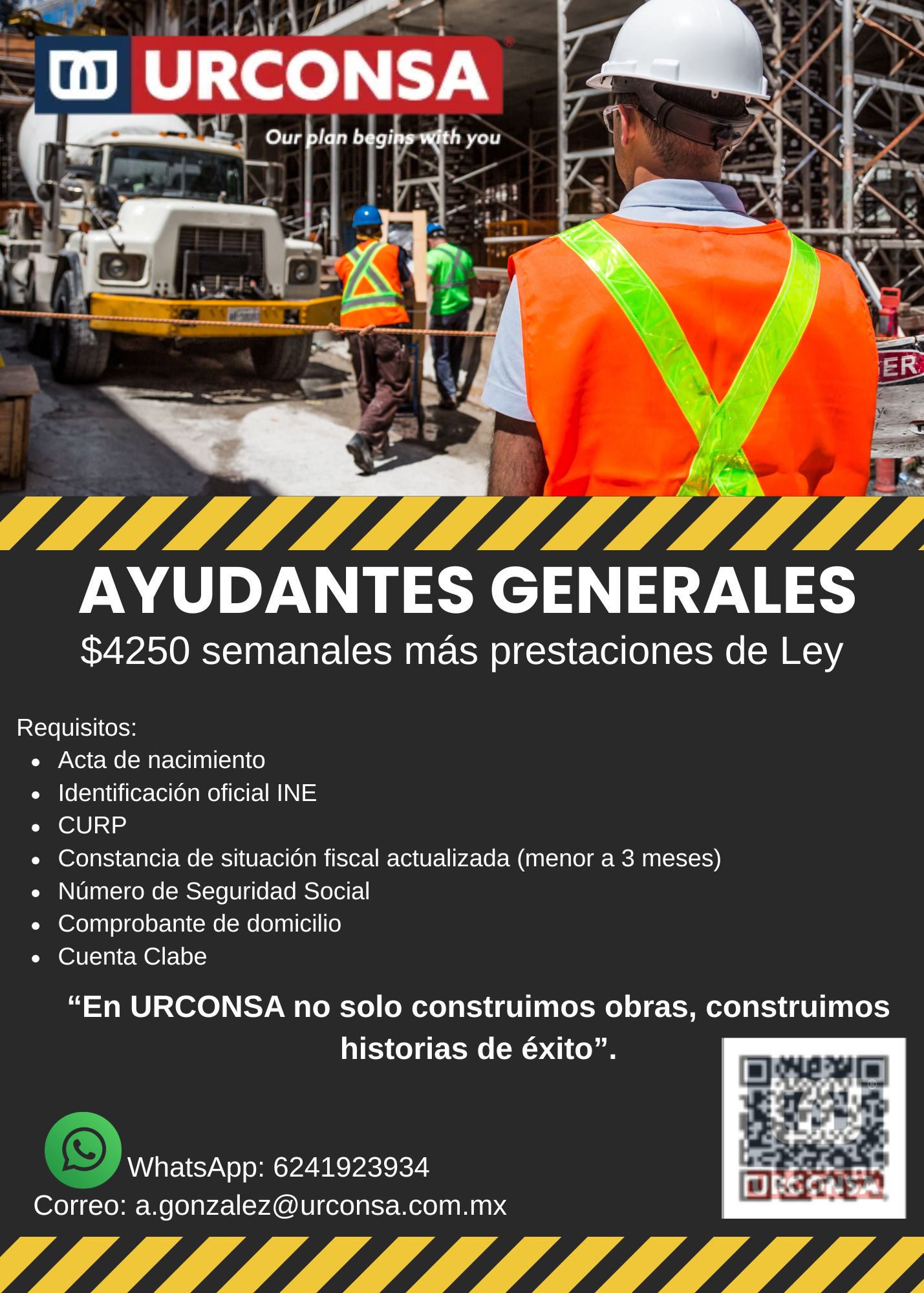 Talento Urconsa Facebook ad: En URCONSA llevamos más de 24 años construyendo…